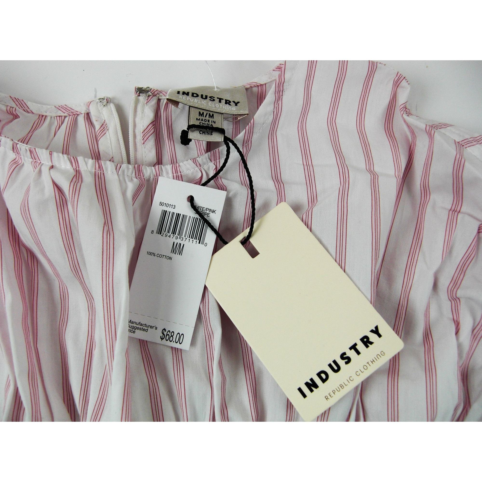 Other Women Blouses Dressy Casual Long Sleeve Top Pink Pin Stripe Size M / US 6-8 / IT 42-44 - 2 Thumbnail