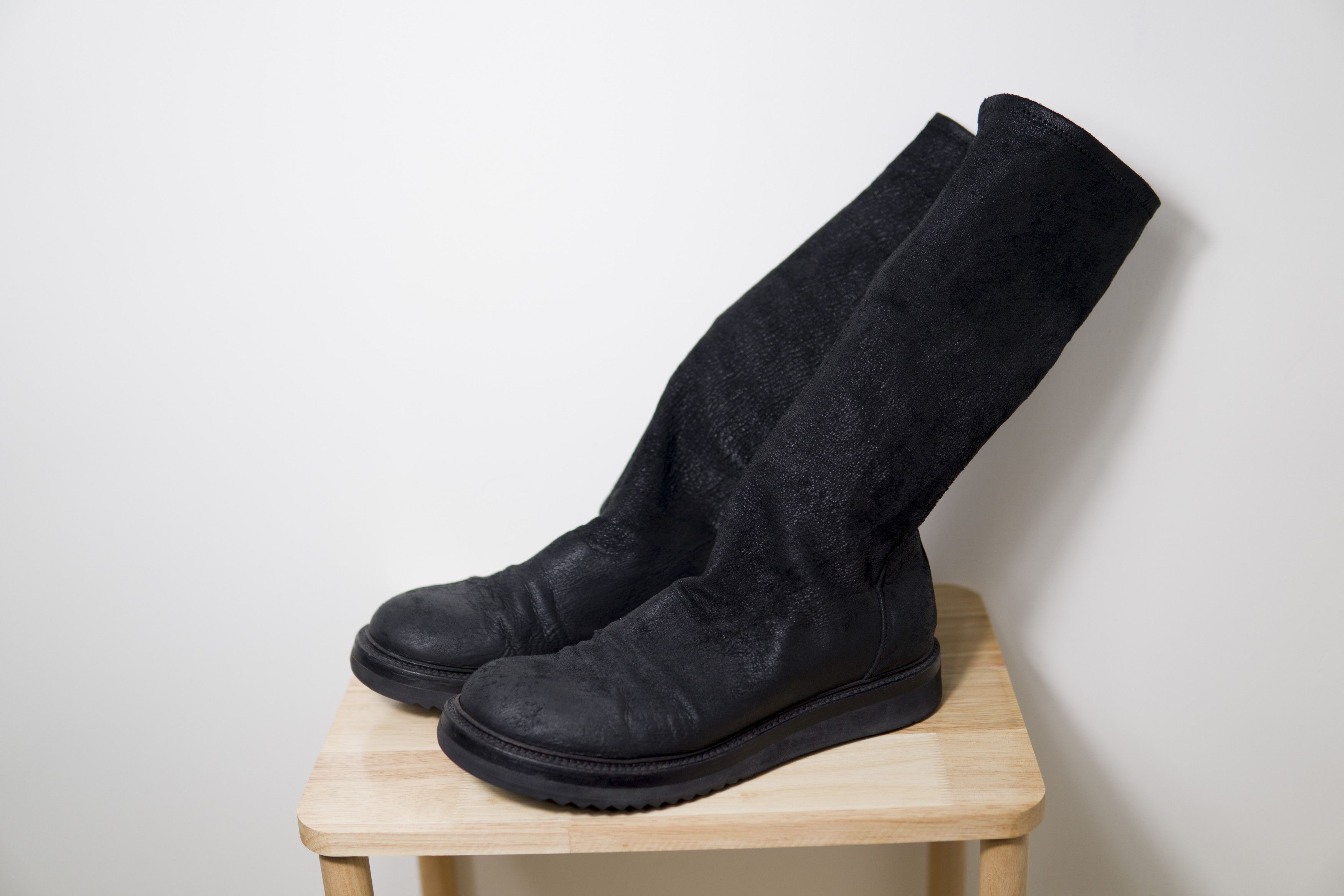 Rick Owens SS20 Stretch Leather Creeper Sock Size US 8 / EU 41 - 2 Thumbnail