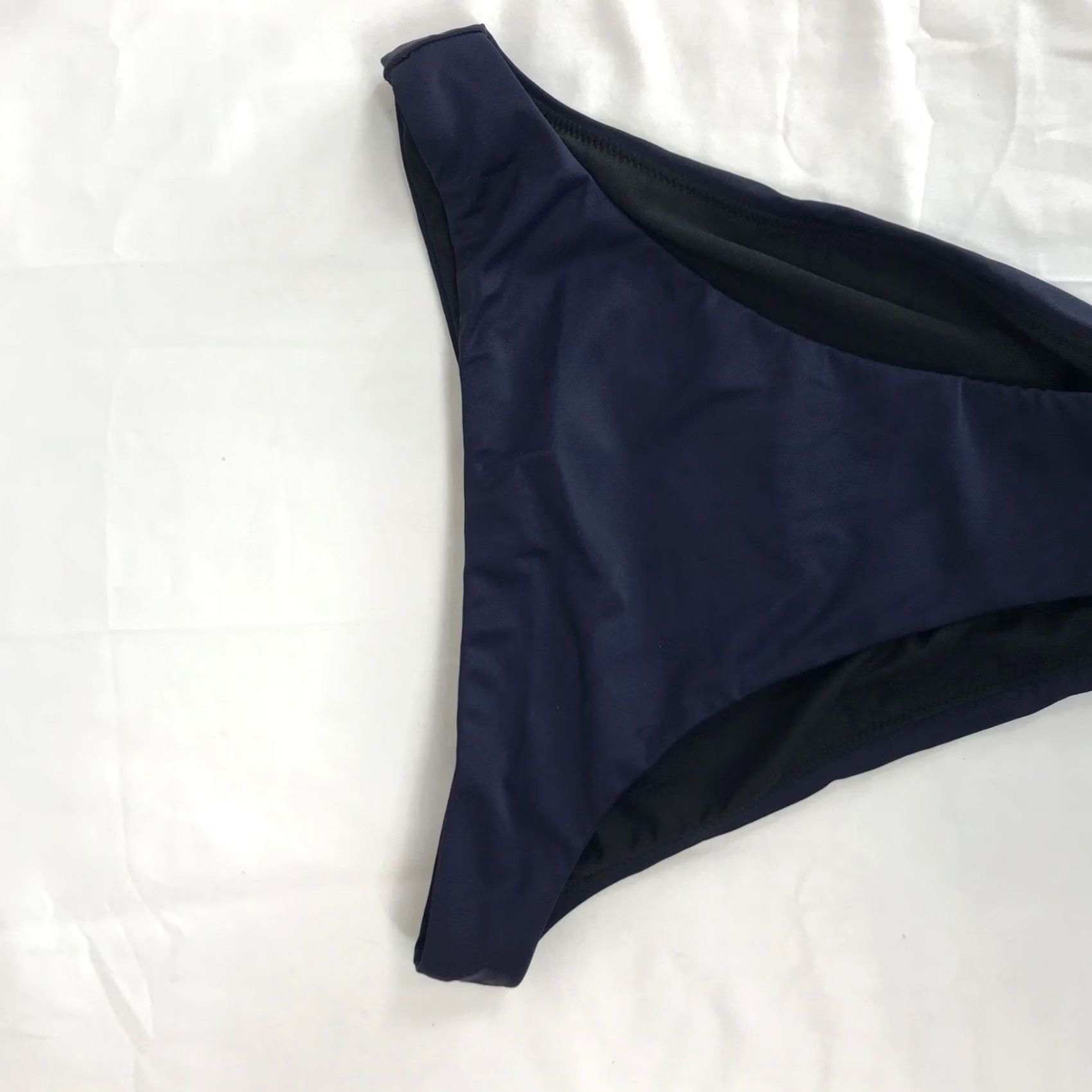 J.Crew VINTAGE? No — J.Crew Re-imagined High-Waisted Bikini Bottom Navy Blue XS Sustainable Swimwear Size 26" / US 2 / IT 38 - 2 Thumbnail