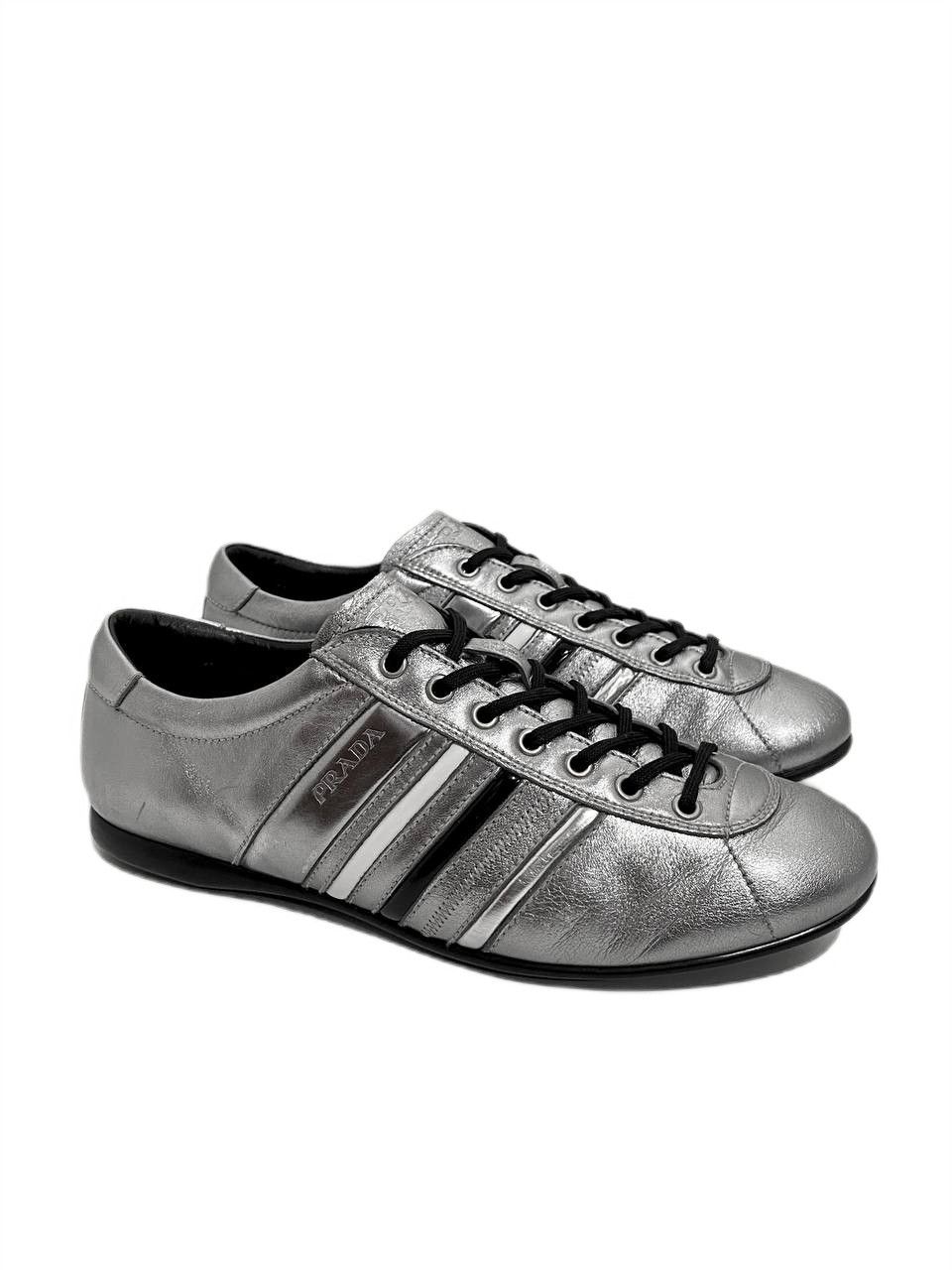 Prada Prada Sport Logo Silver Metallic Bowling Shoe Low Sneakers Size US 8.5 / EU 41-42 - 1 Thumbnail