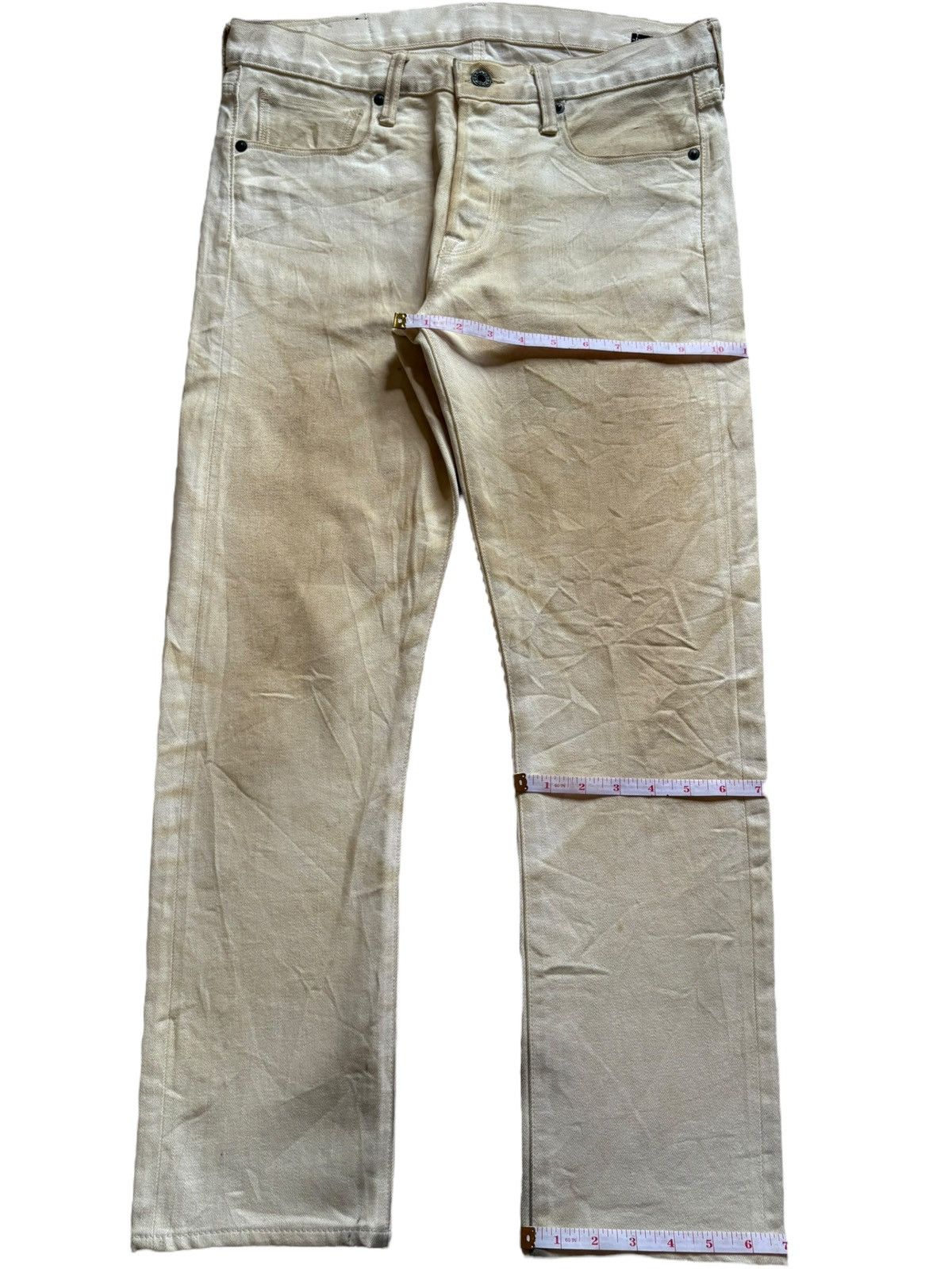 Japanese Brand × KURO Vintage Japanese Kuro Grunge Dirty Wash Selvedge Jeans Size US 32 / EU 48 - 15 Thumbnail