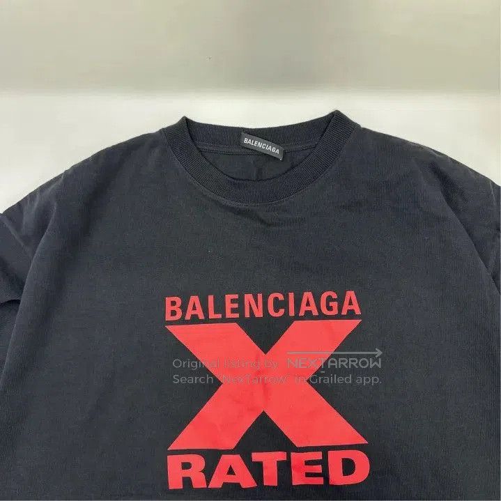 Balenciaga Balenciaga Black X Rated Graphic T. Size US XL / EU 56 / 4 - 7 Thumbnail