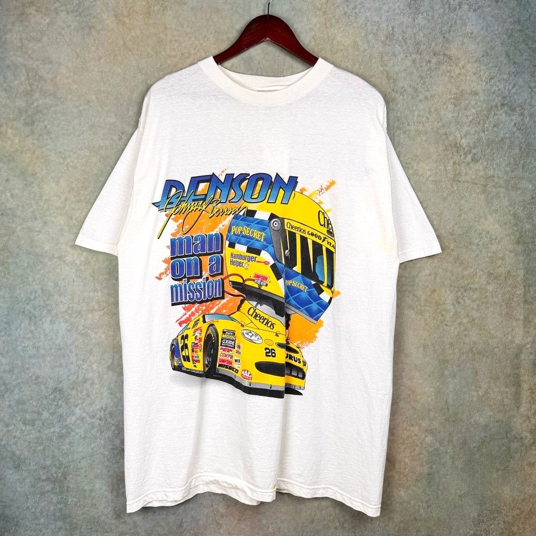 NASCAR × Vintage VTG 90s Nascar Big Print T Shirt Sz XL White Cheerios #26 Size US XL / EU 56 / 4 - 2 Thumbnail