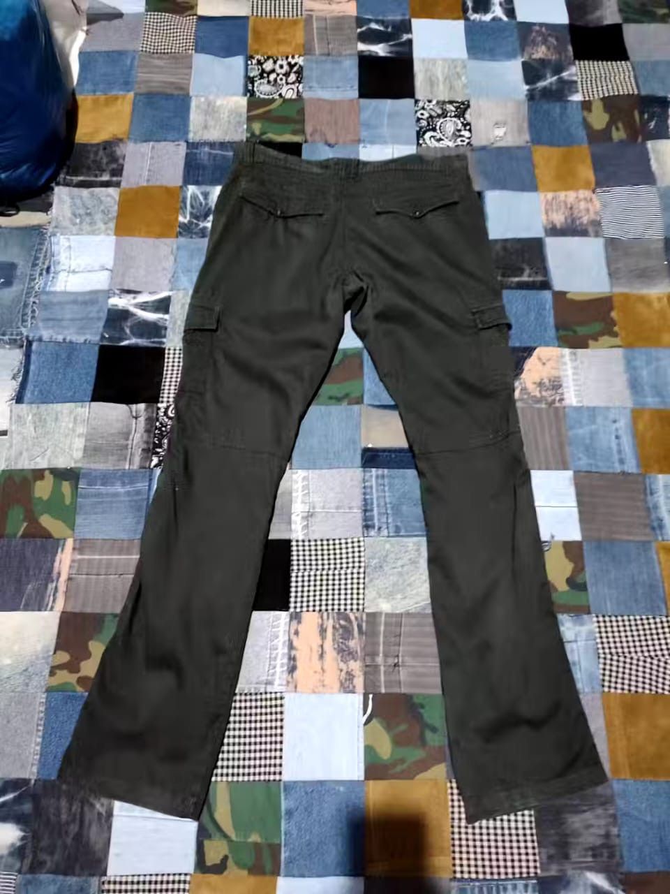 semanticdesign Semantic Design Dark Olive Cargo Multipocket flare Pants Size US 31 - 5 Thumbnail