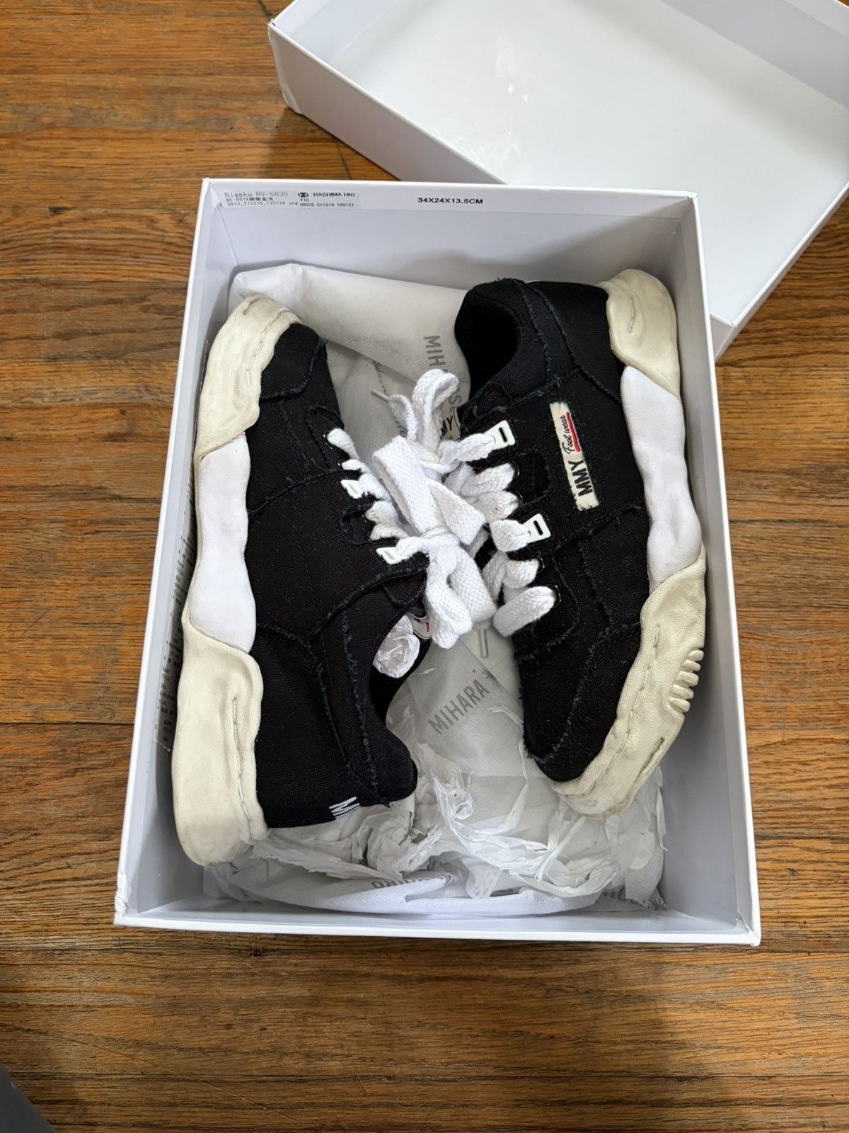 Maison MIHARA YASUHIRO Maison Mihara Yasuhiro Parker OG Sole Canvas Low Black White Size US 7.5 / EU 40-41 - 6 Thumbnail