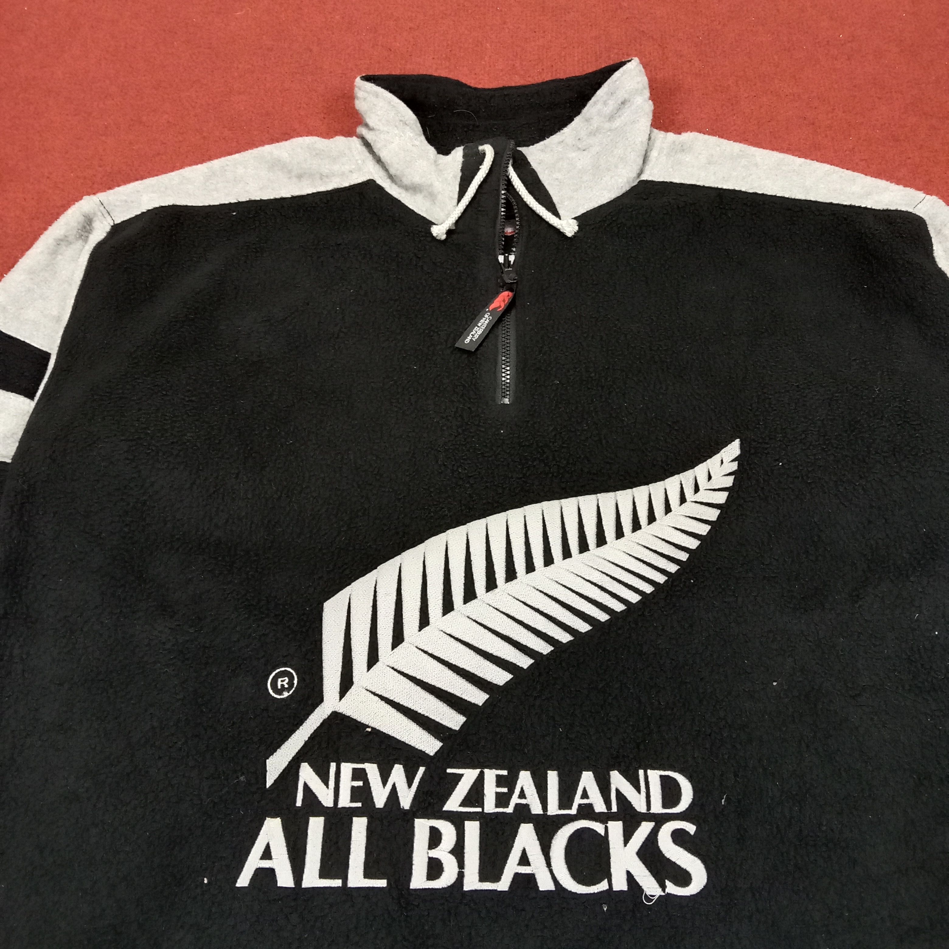 Canterbury of New Zealand × Vintage Canterbury New Zealand All Blacks Rugby Half Zipper Sweater Size US L / EU 52-54 / 3 - 2 Thumbnail