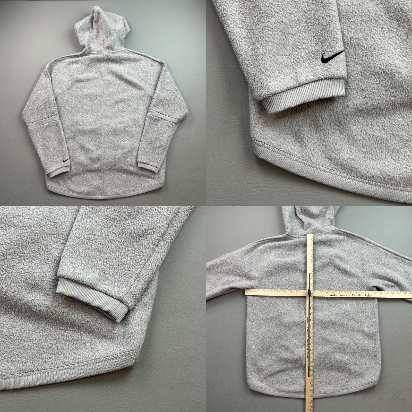 Nike Nike Hoodie Women's Medium Gray Therma Fleece Full Zip Cozy Activewear Swoosh Size M / US 6-8 / IT 42-44 - 8 Thumbnail