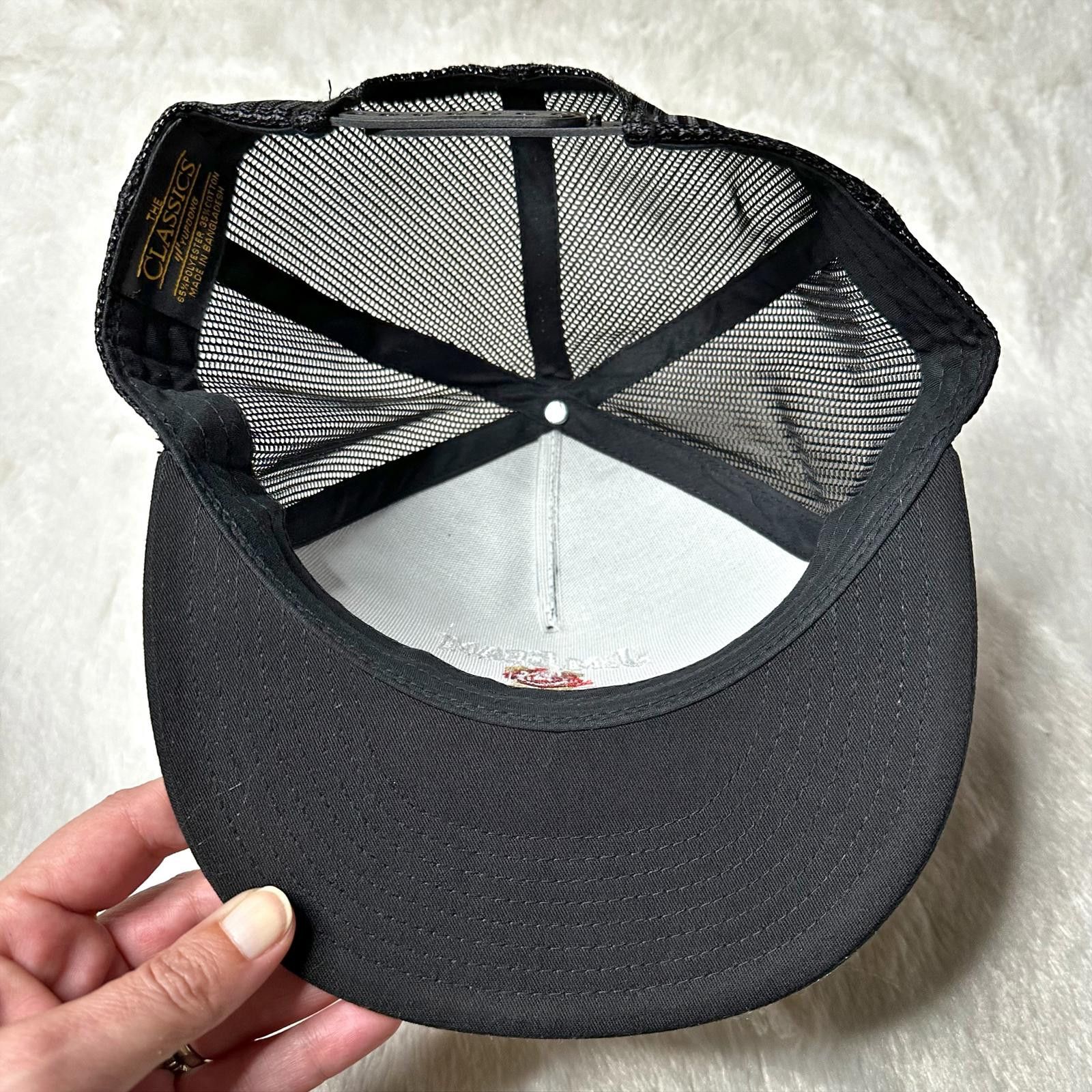 Designer Jim Beam BBQ Sauce Snapback Trucker Hat Black Mesh Unisex Size ONE SIZE - 7 Thumbnail