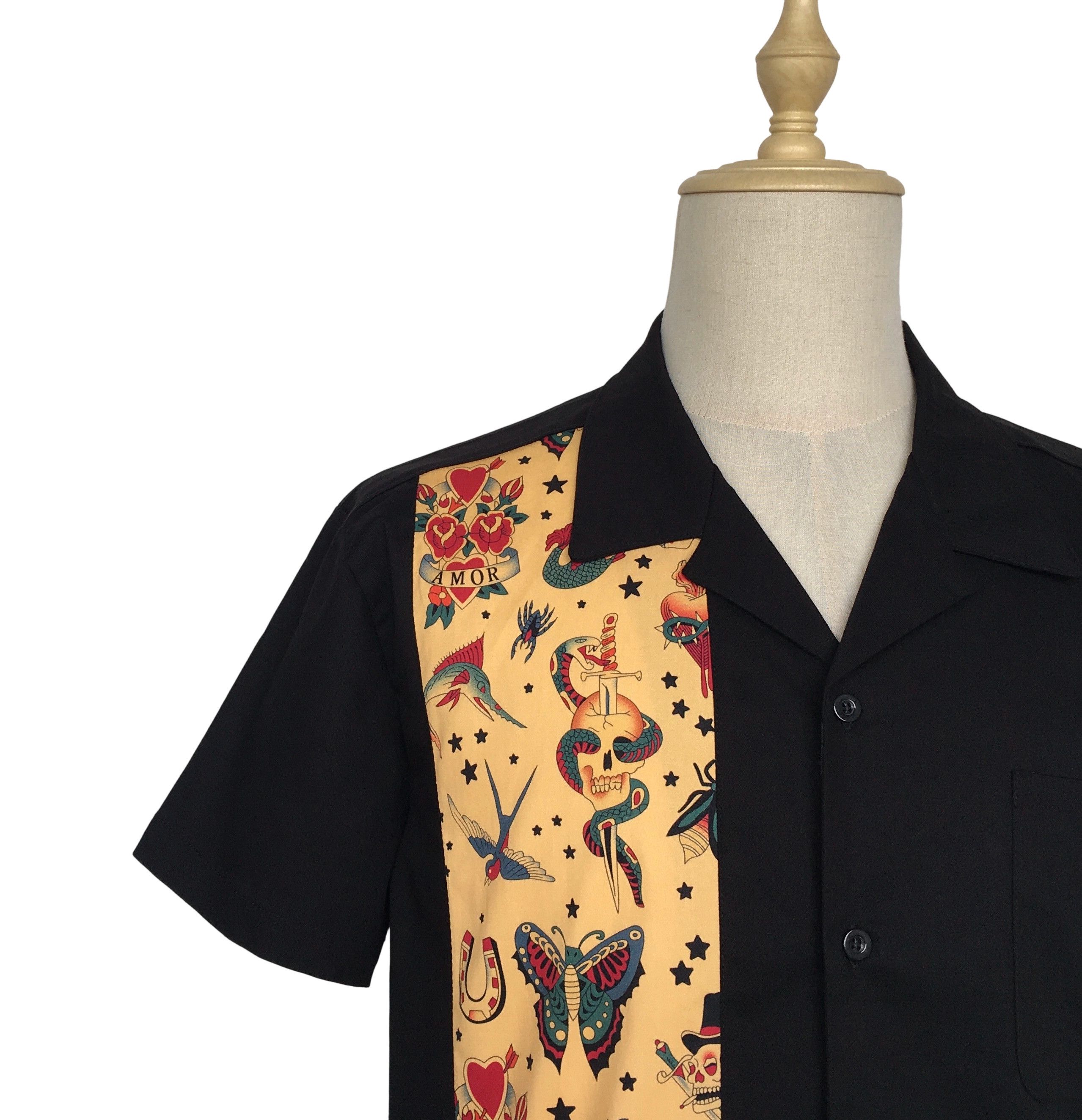Other Unique Design Cotton Shirts Attoo Partten Panel For Men Size US XXL / EU 58 / 5 - 5 Thumbnail