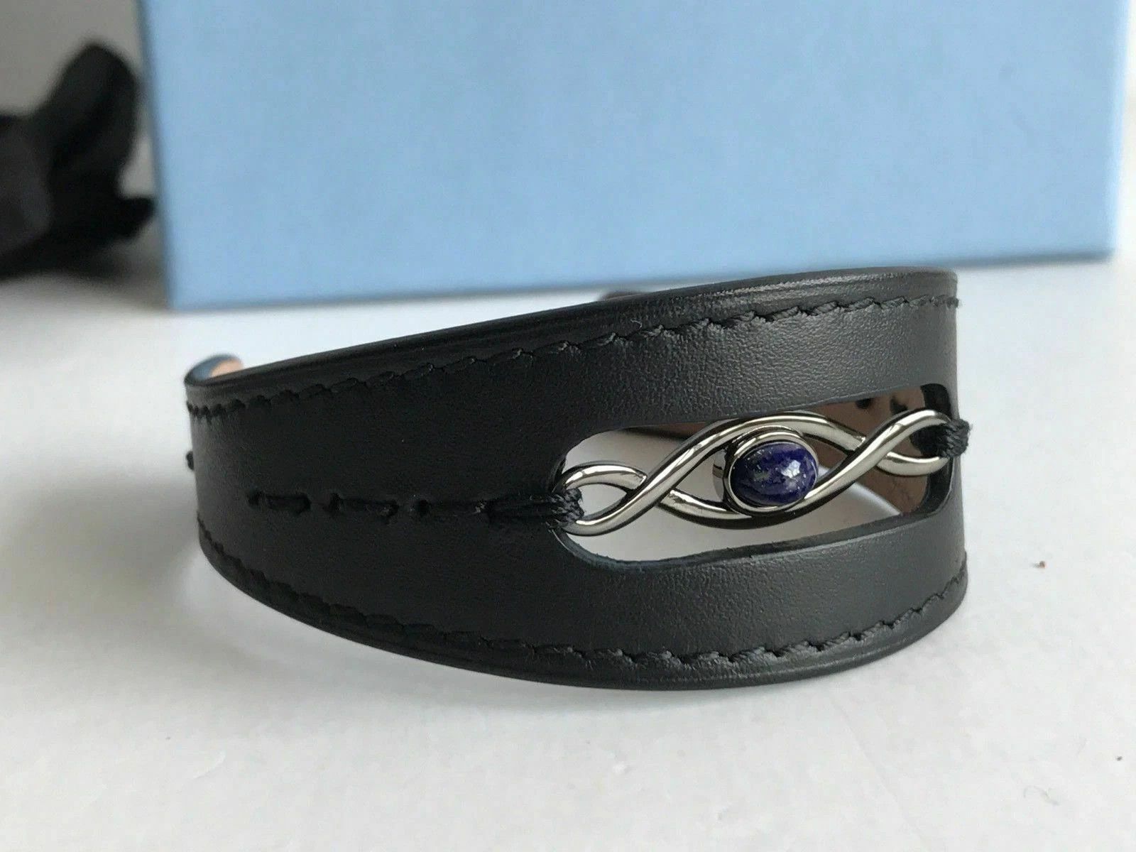 Lanvin Lanvin infinity leather gunmetal black tone bracelet Size ONE SIZE - 1 Thumbnail