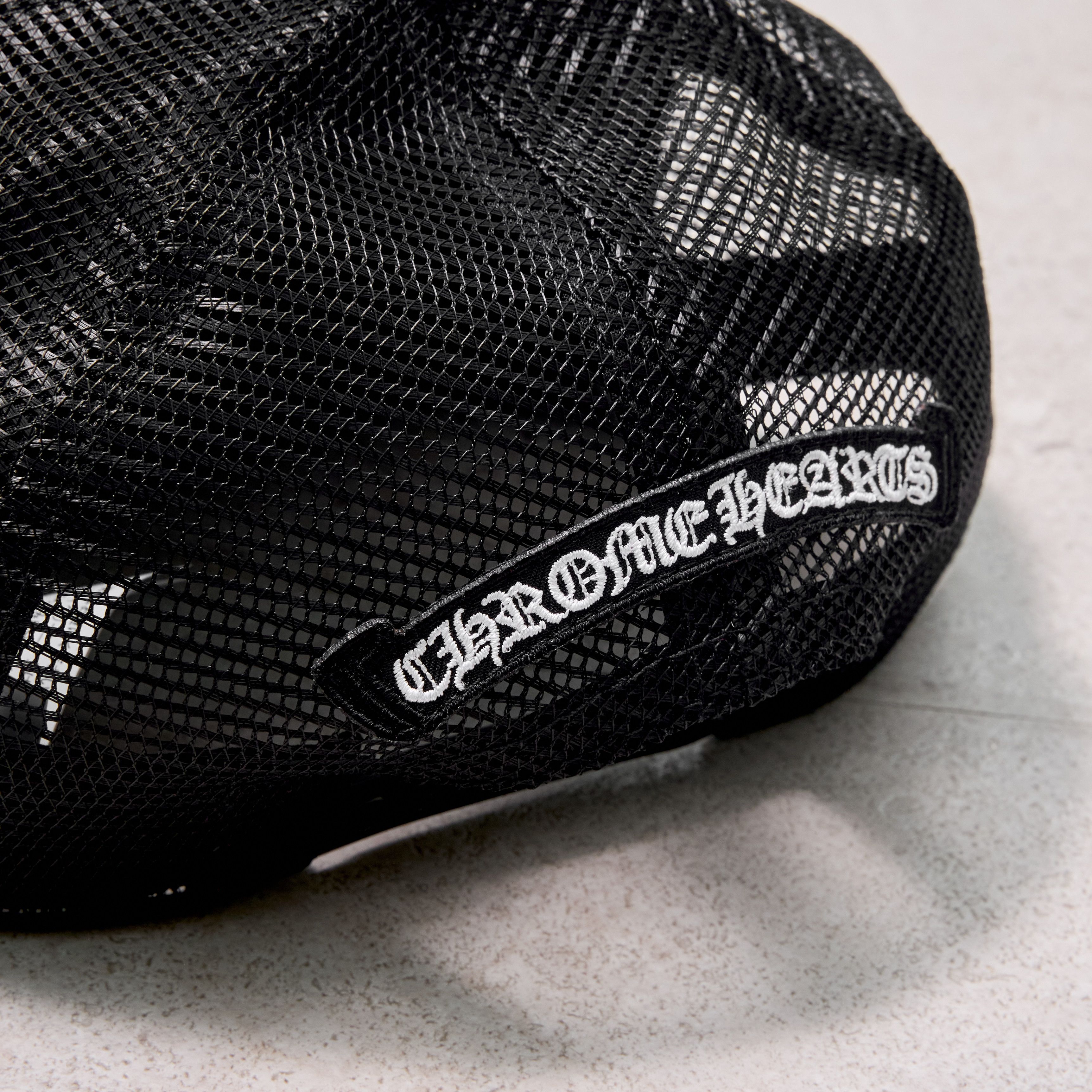 Chrome Hearts CHROME HEARTS Cemetery Leather Patch Black Trucker Hat black Size ONE SIZE - 4 Thumbnail