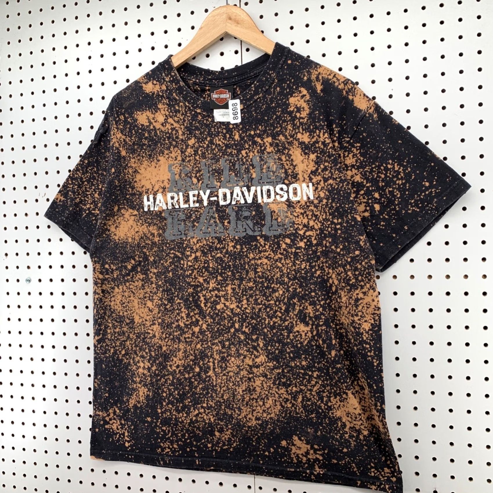 Harley Davidson VINTAGE Harley Davidson Shirt Large Black Acid Wash Montana Motorcycle 21x28 Mens Size US L / EU 52-54 / 3 - 3 Thumbnail