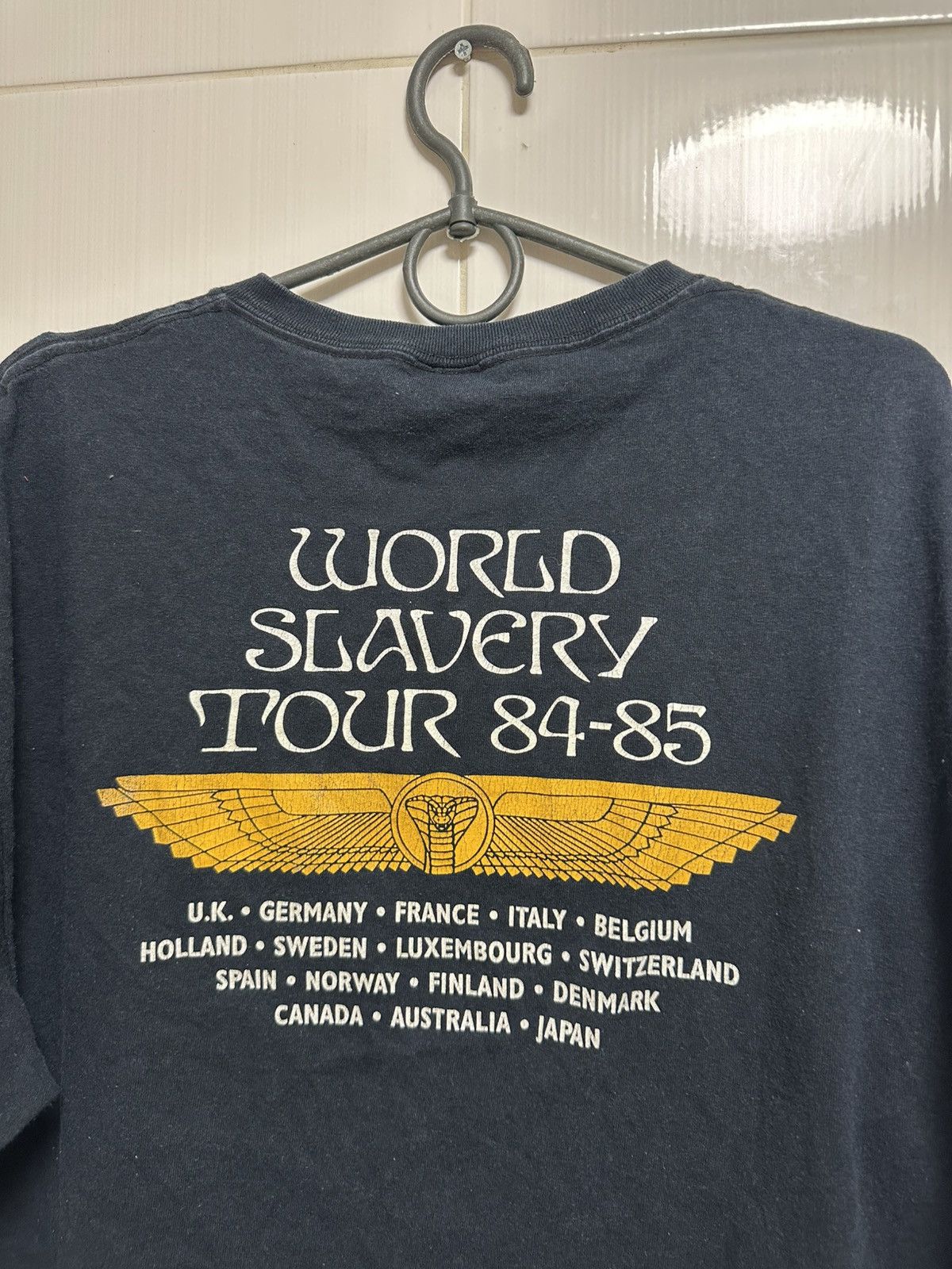 Band Tees × Iron Maiden × Vintage Vintage Iron maiden world slavery tour 84-85 shirt 2005 Size US XL / EU 56 / 4 - 8 Thumbnail