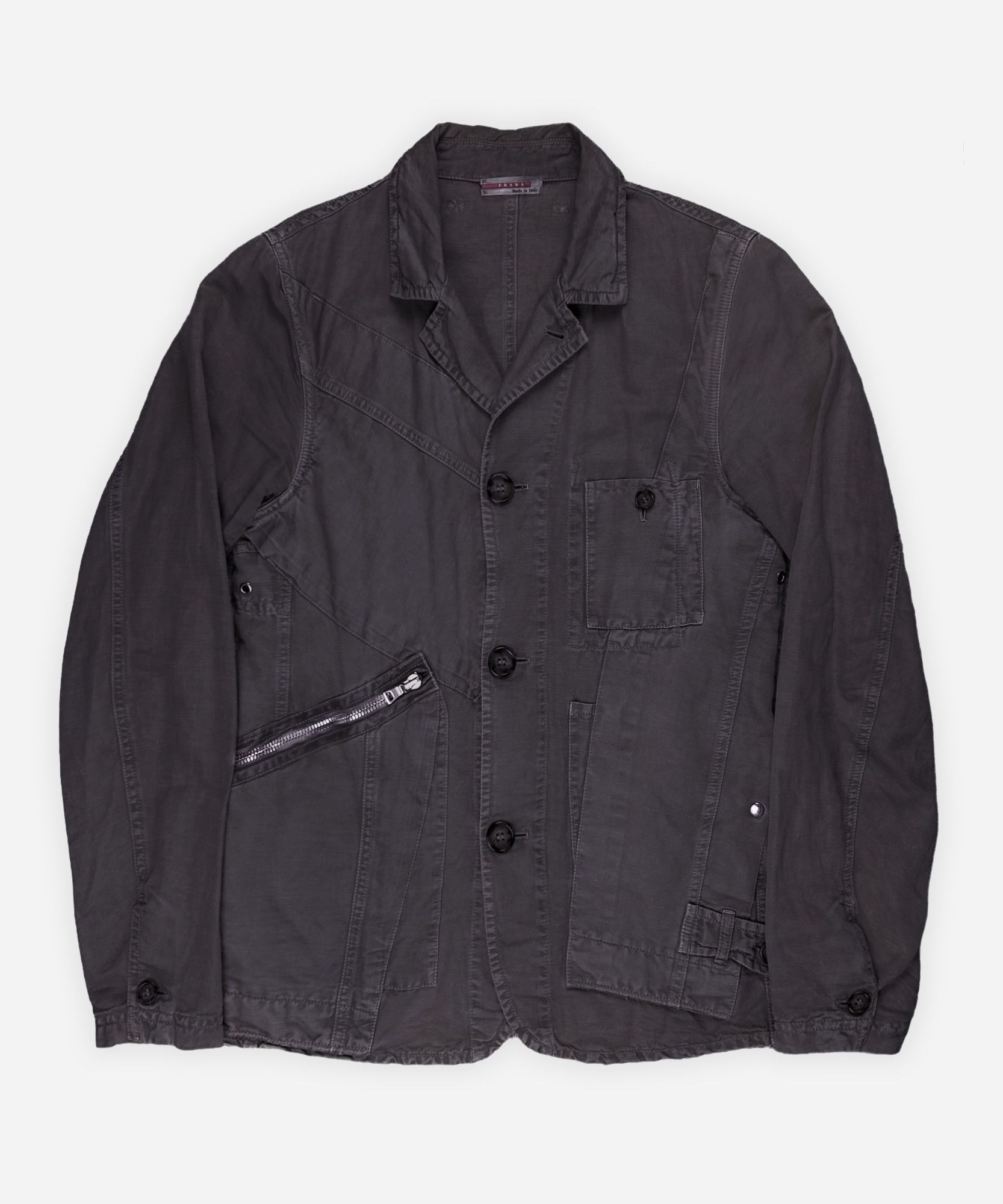 Prada 🔴 PRADA Jacket Blazer Reconstructed Utility Purple Cargo 48 Size US S / EU 44-46 / 1 - 2 Thumbnail