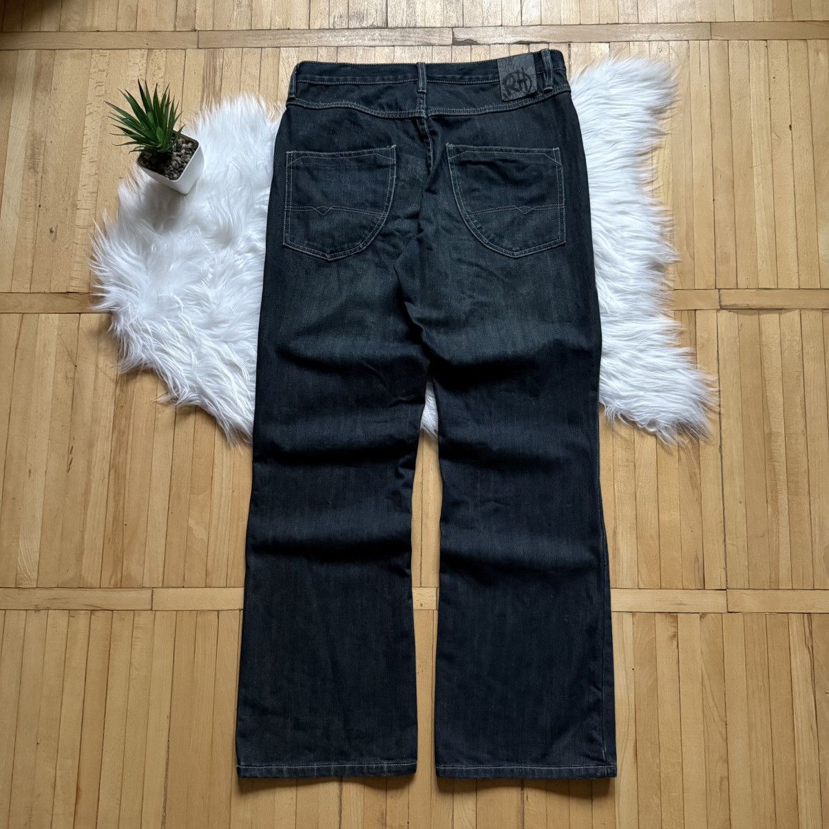 If Six Was Nine 📌 Vintage Red Herring Y2K Distressed Bootcut Washed LGB Jean Size US 32 / EU 48 - 14 Thumbnail