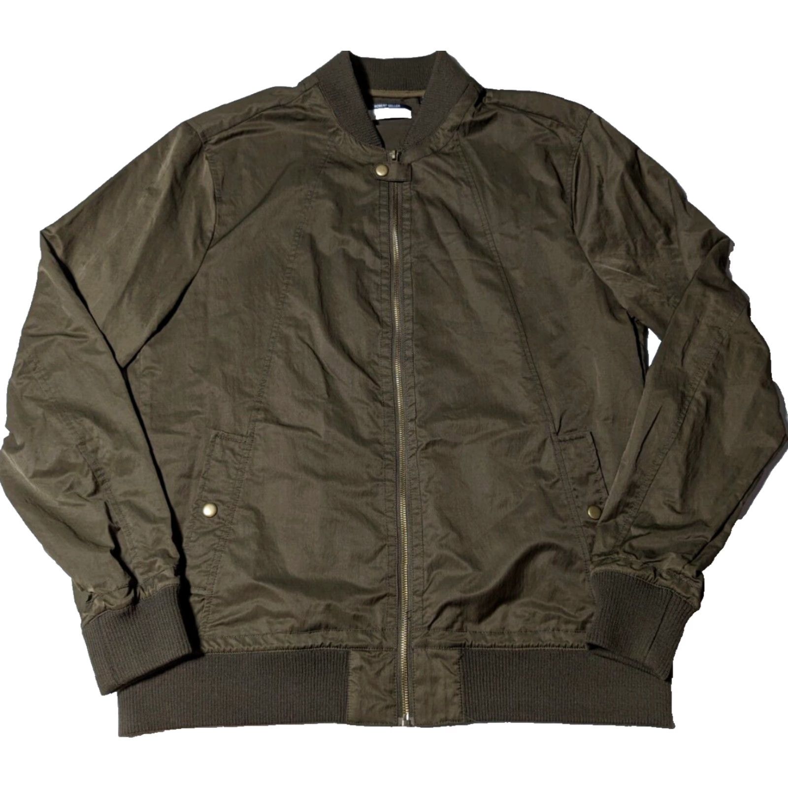 Robert Geller ROBERt GELLER + FIVE FOUR Men Large Brown Nylon Blend Bomber Windbreaker Jacket EUC Size US L / EU 52-54 / 3 - 2 Thumbnail