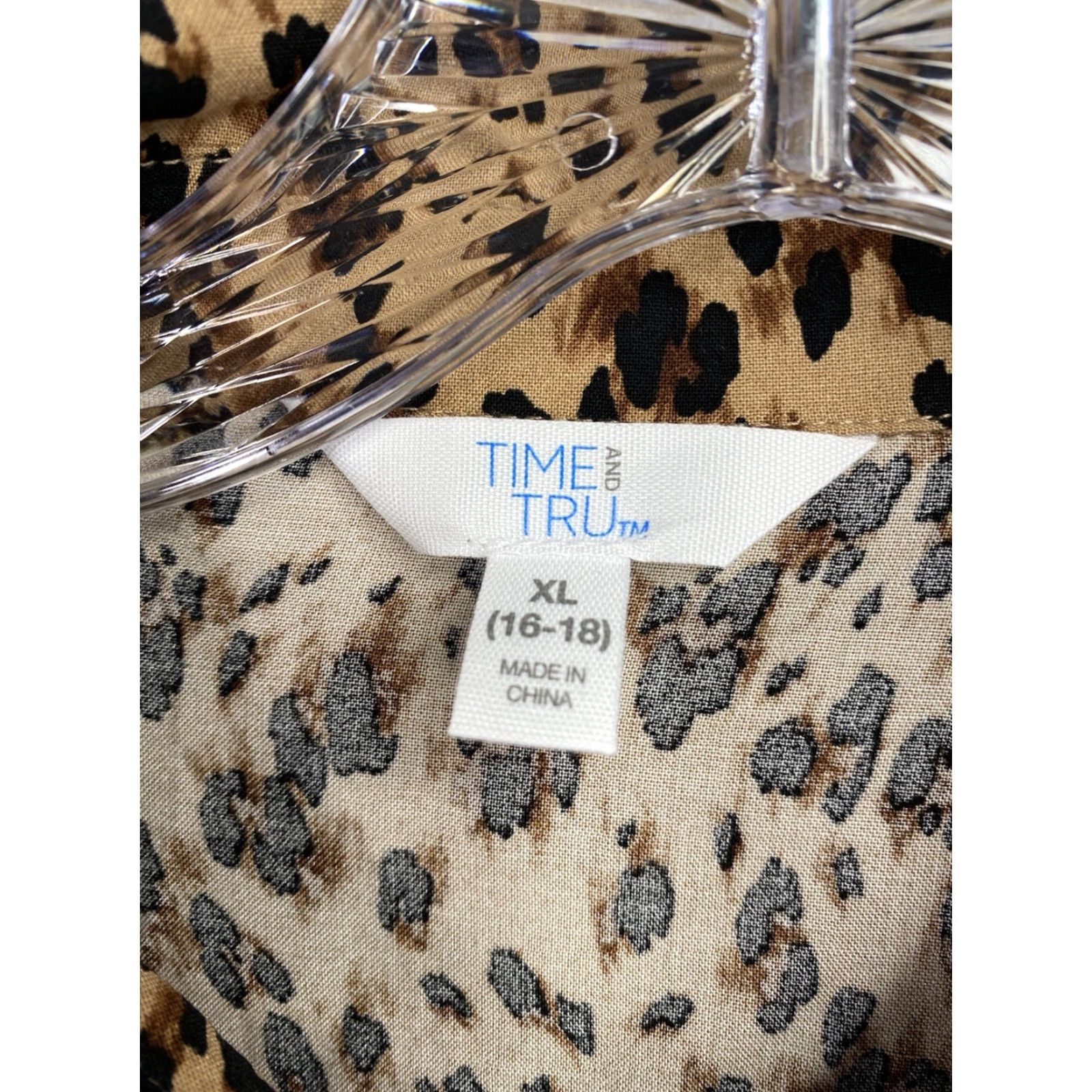 Vintage Time & Tru Dress XL 16/18 Animal Print Cheetah Boho Hippie Lightweight Flowy Dress Size XL / US 12-14 / IT 48-50 - 3 Thumbnail