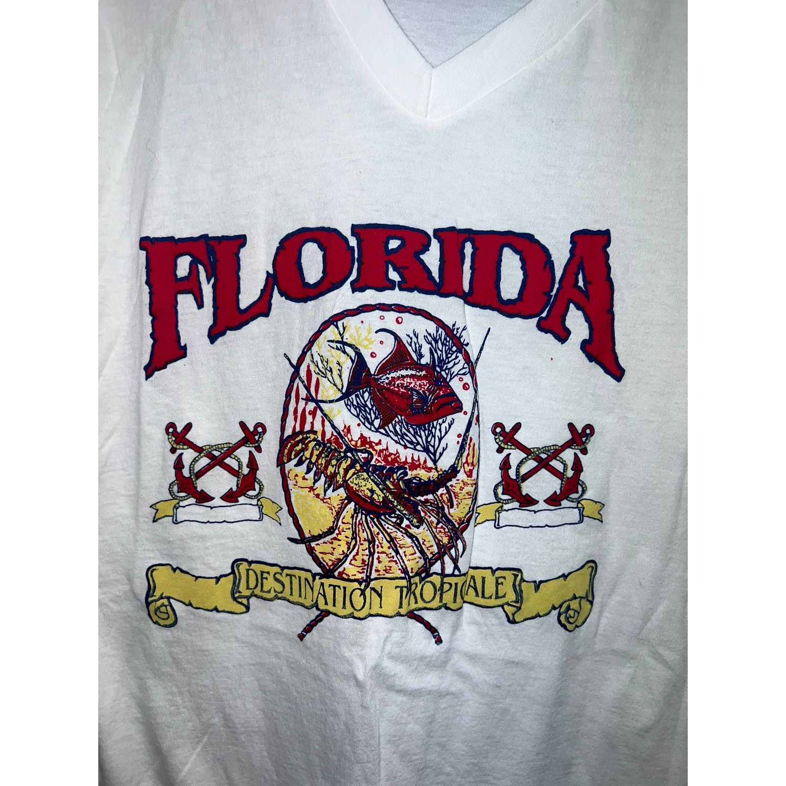 Vintage Vintage Florida Shirt Destination Tropcial Fish Tee 90s M Size US M / EU 48-50 / 2 - 2 Thumbnail