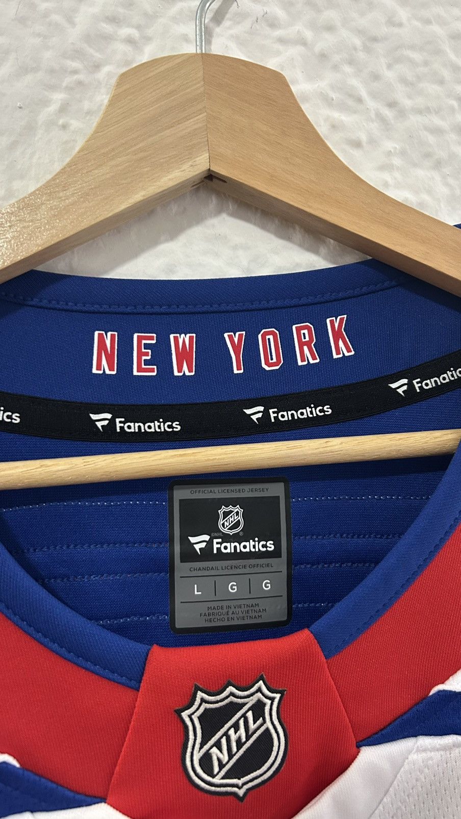 NHL New York Rangers Away Hockey Jersey Fanatics Size US L / EU 52-54 / 3 - 7 Thumbnail