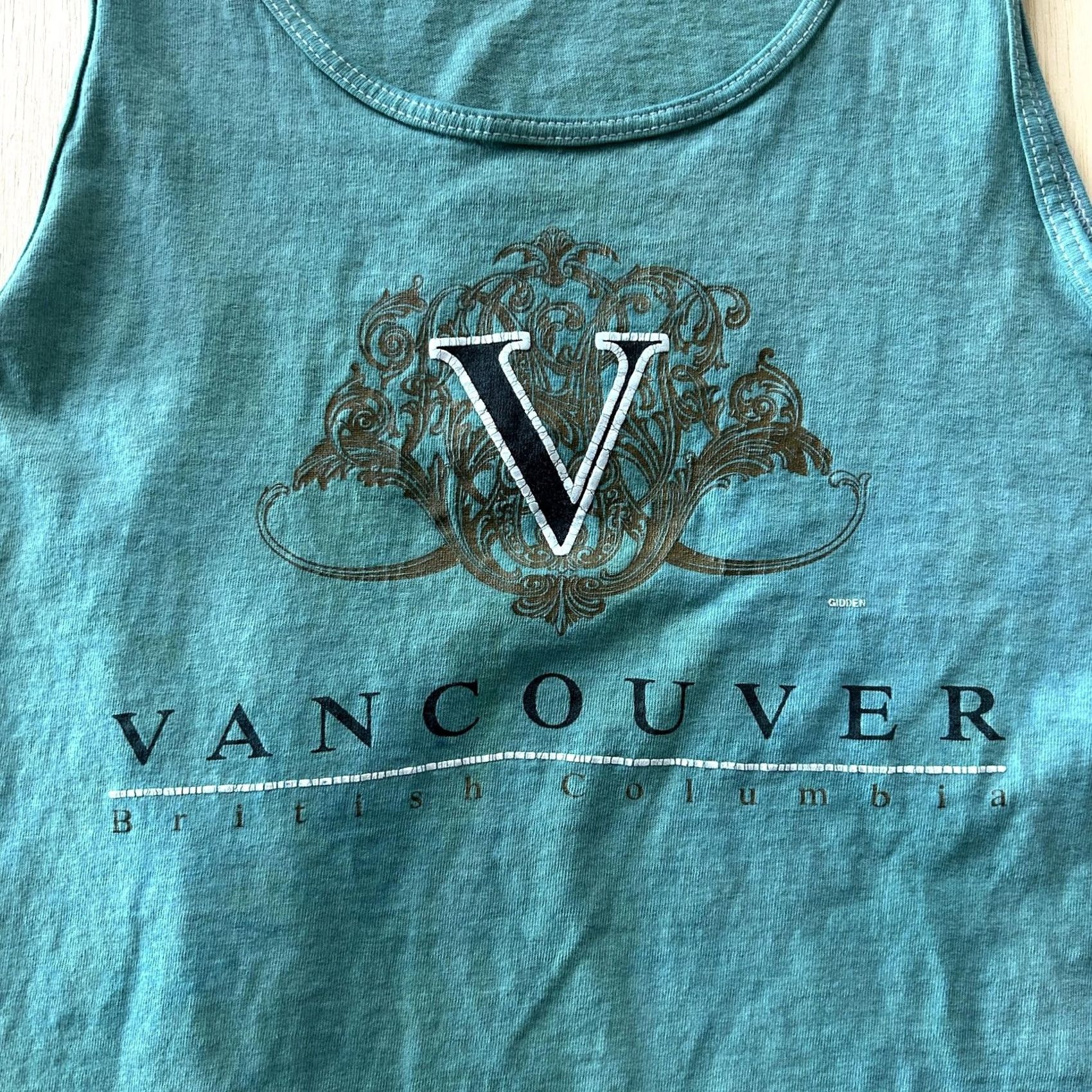 Fruit Of The Loom VINTAGE Fruit Of The Loom Mens XL Green Vancouver British Columbia Tank Top Size US XL / EU 56 / 4 - 2 Thumbnail