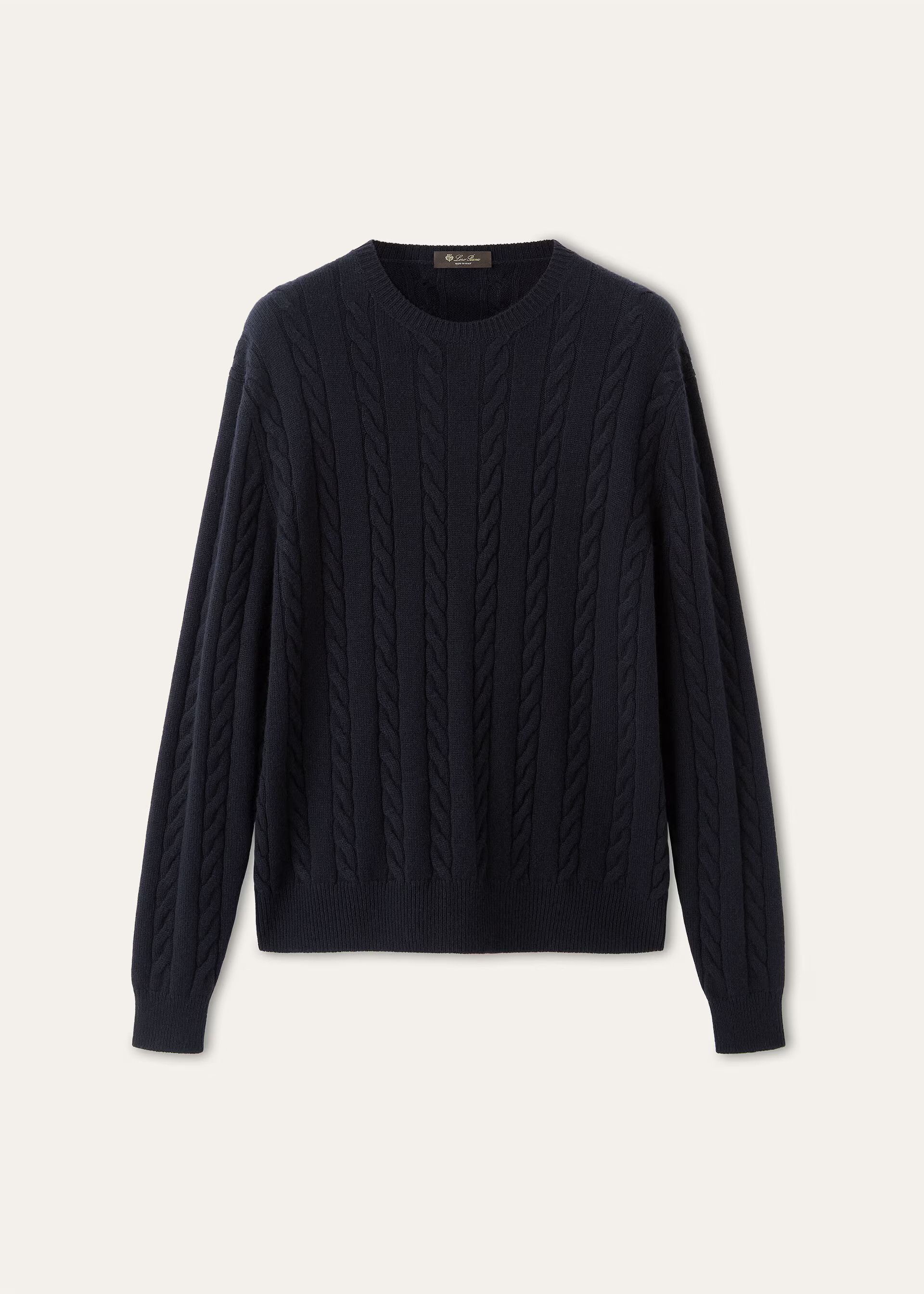 Loro Piana os11x0226 FAQ4517 Cedar Crewneck Sweater in Blue Navy Size US L / EU 52-54 / 3 - 1 Thumbnail