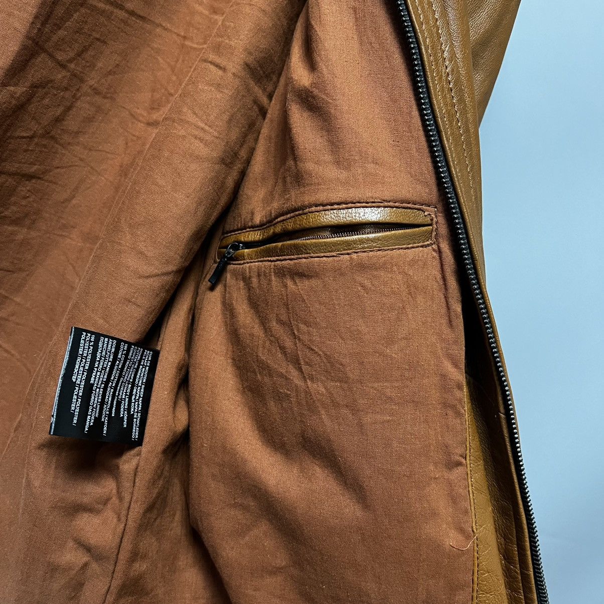 Vintage Leather Jacket Men Infinity Brown Bomber Nappa Leather Size US L / EU 52-54 / 3 - 19 Thumbnail