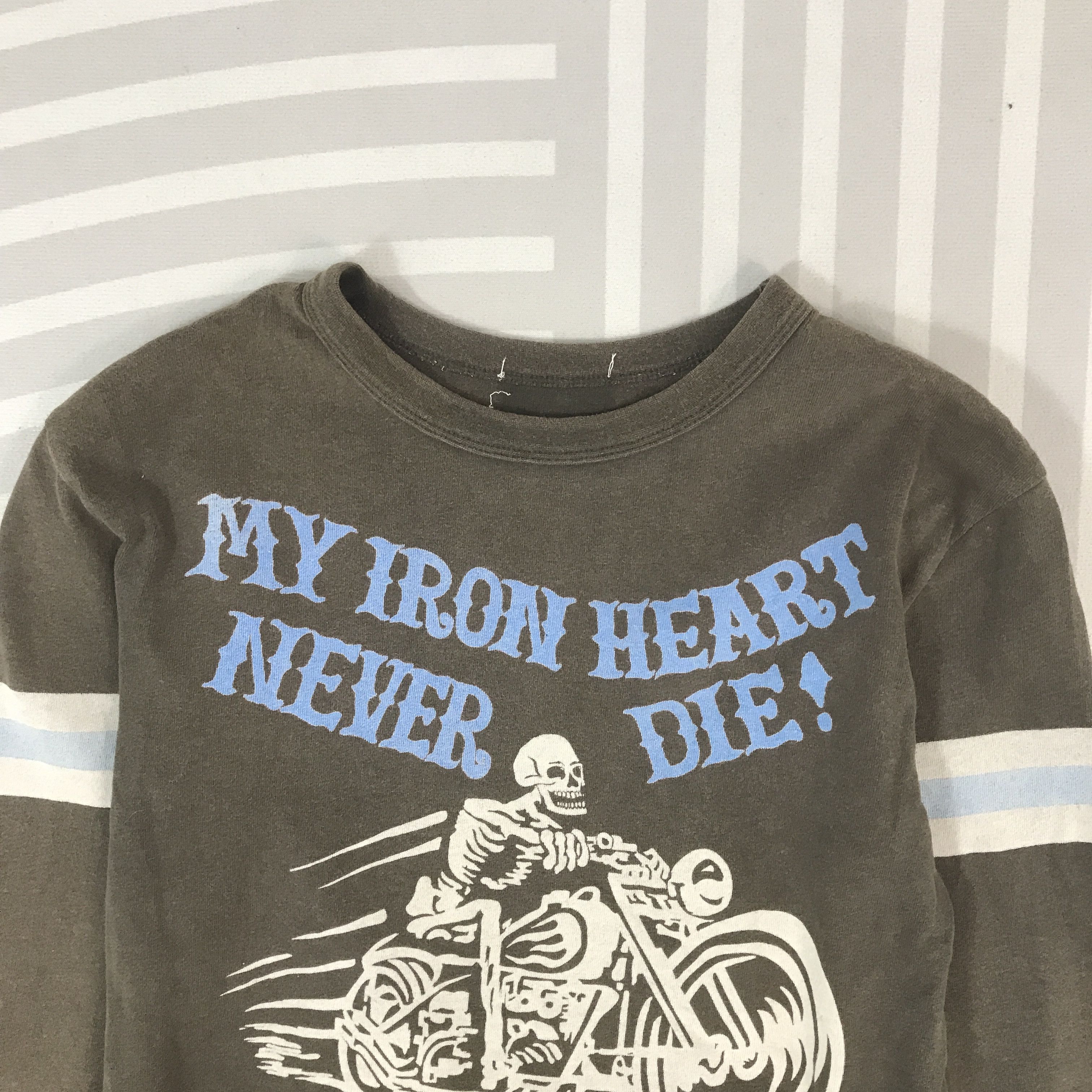 If Six Was Nine × Japanese Brand Vintage shuwatch Skull Faded punk long sleeve T-shirt Size US M / EU 48-50 / 2 - 2 Thumbnail