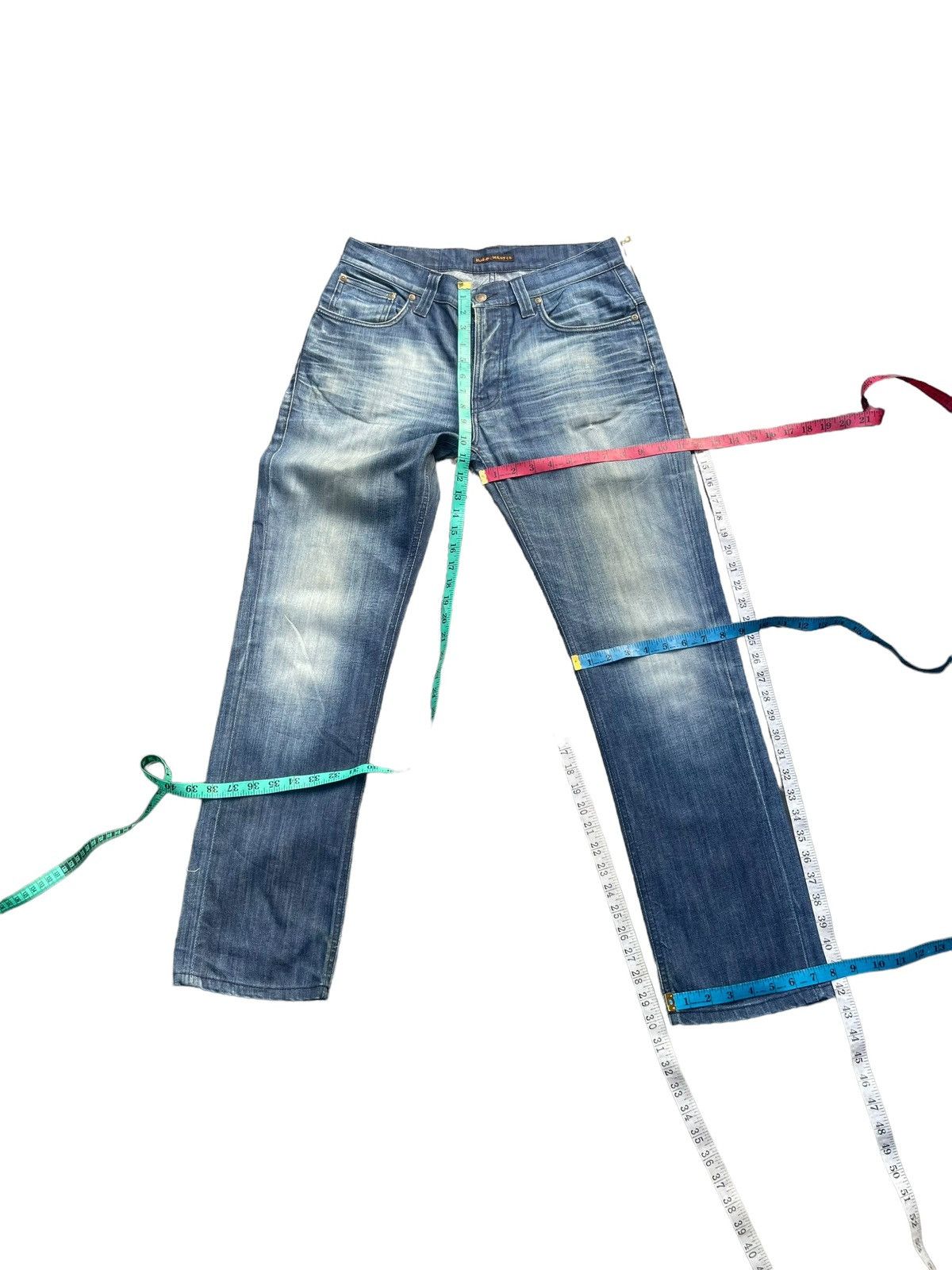 Nudie Jeans Nudie Thin Finn Faded Wash Denim Size US 33 - 22 Thumbnail