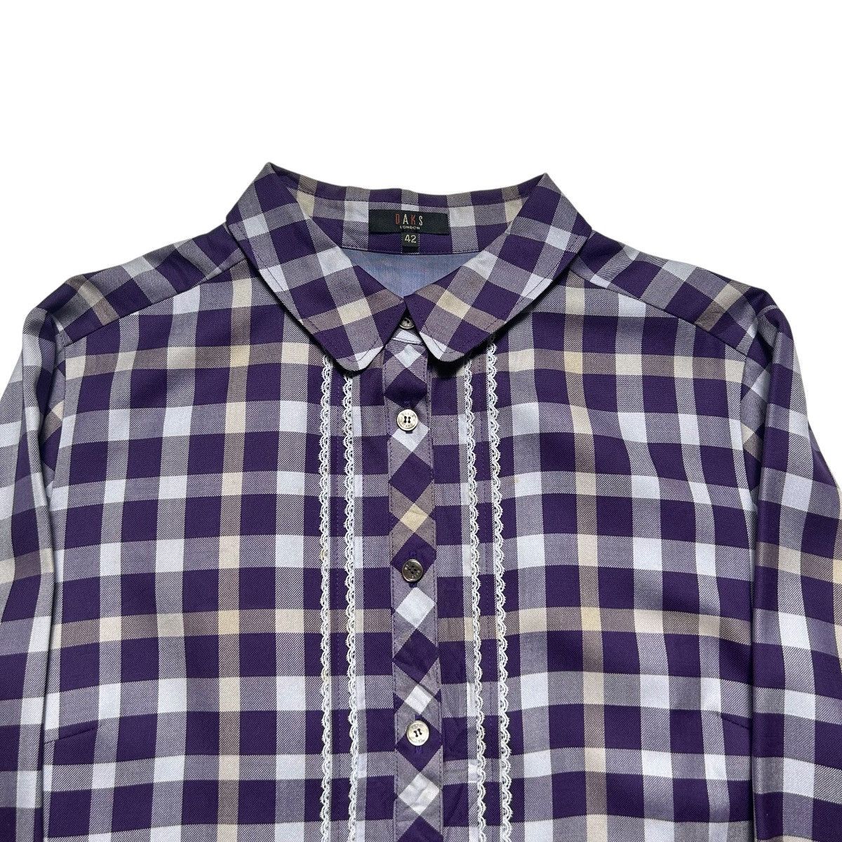 DAKS Daks London Nova Check Button Up Shirt Size M / US 6-8 / IT 42-44 - 3 Thumbnail