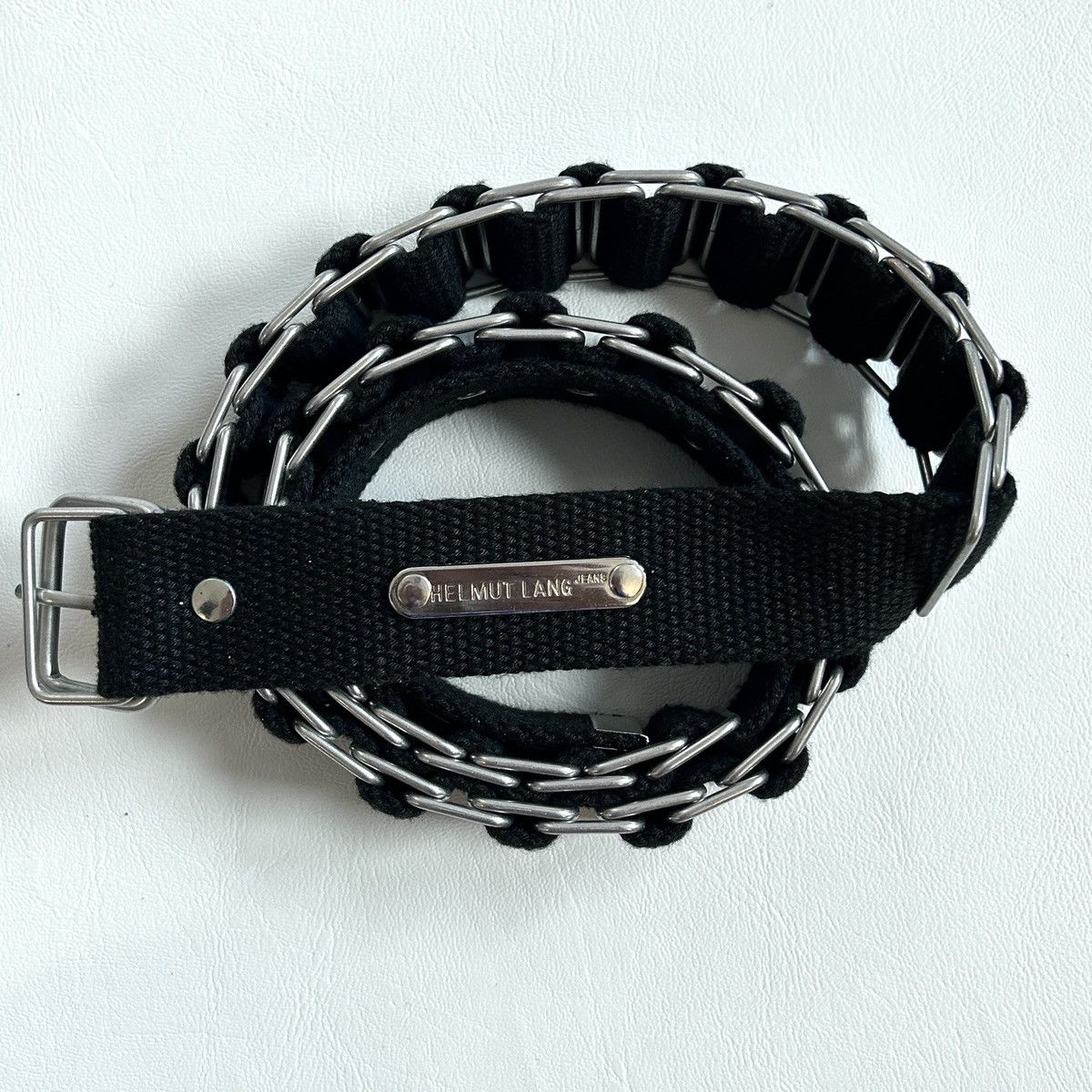 小物 HELMUT LANG AW98 Canvas chain belt helmut lang aw98 chain canvas belt beige does anyone know if