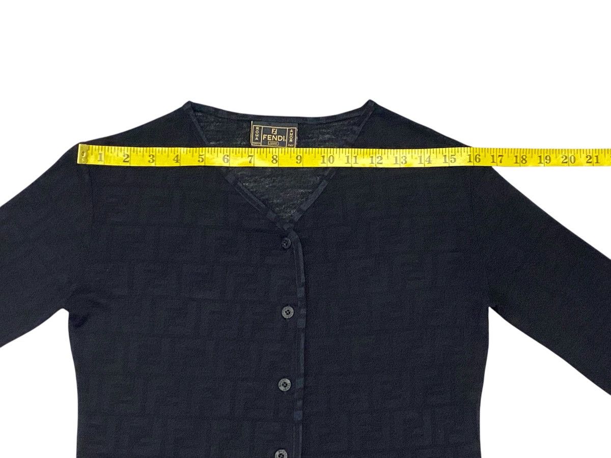 Fendi Vintage Fendi Monogram V-Neck Cardigan Size M / US 6-8 / IT 42-44 - 14 Thumbnail