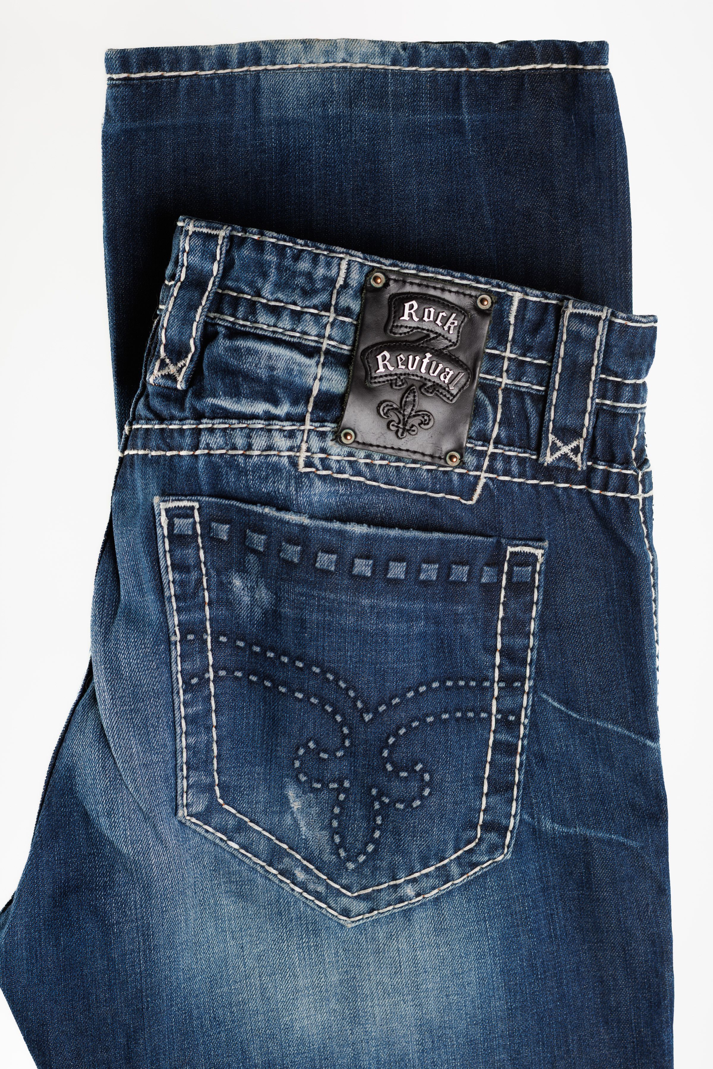 Rock Revival Rock Revival “Mason” RE8664R Straight Jeans — Men’s 36x32 Size US 36 / EU 52 - 7 Thumbnail