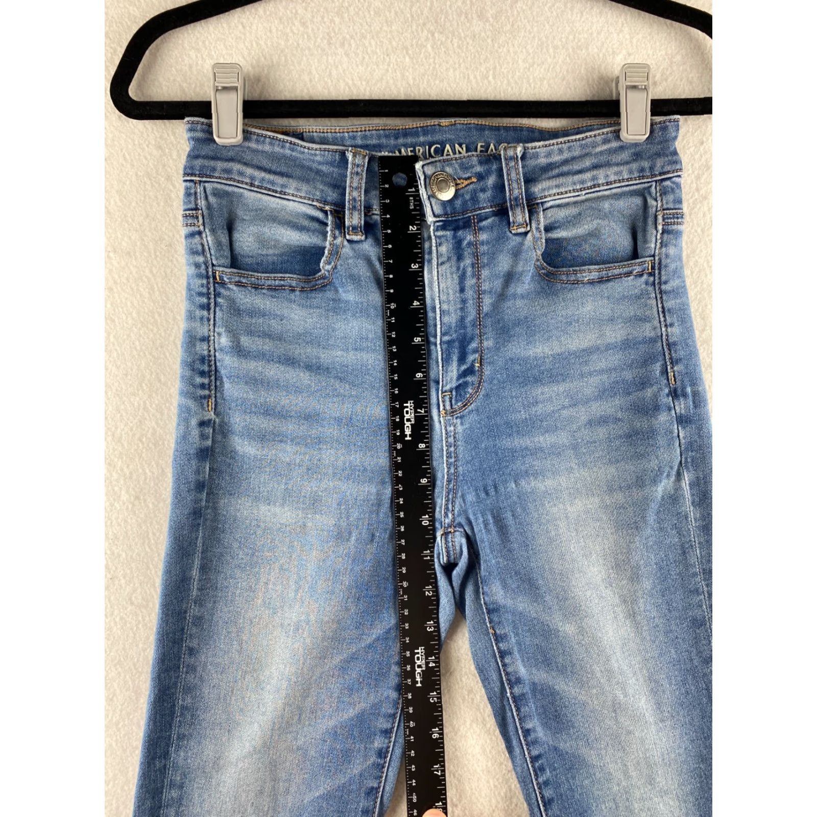 American Eagle Outfitters American Eagle Jeans Womens 6 High Rise Jegging Blue 27x29 Stretch Denim Ankle Regular 5-Pocket Design Womens Jeans Size 28" / US 6 / IT 42 - 5 Thumbnail