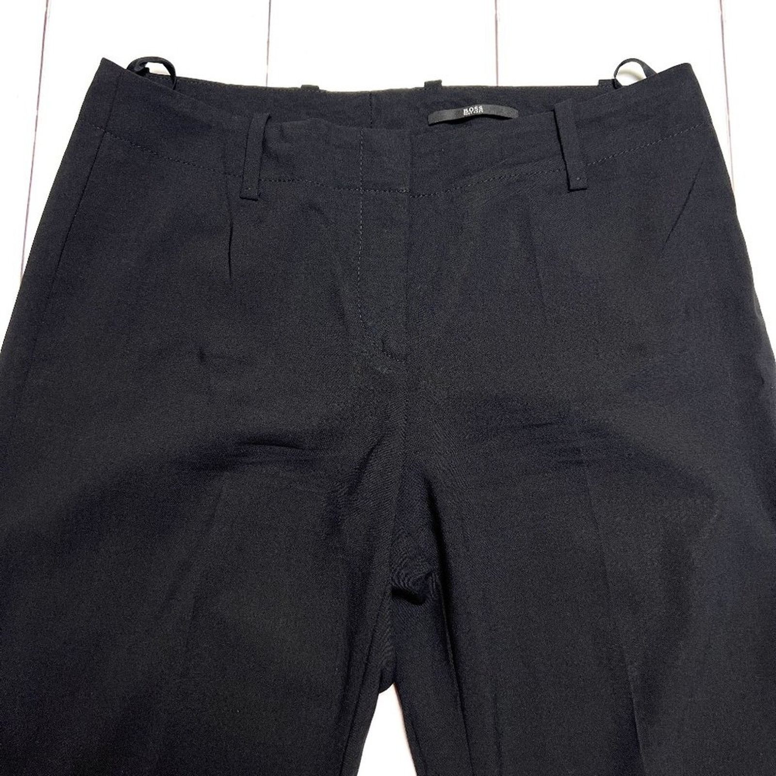 Hugo Boss Hugo Boss Tulia Virgin Wool Flare Trousers Black Size 4 Size 27" / US 4 / IT 40 - 4 Thumbnail