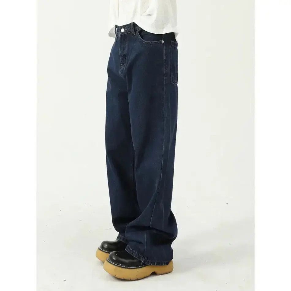 Japanese Brand Retro high street straight leg loose jeans Size US 32 / EU 48 - 2 Thumbnail