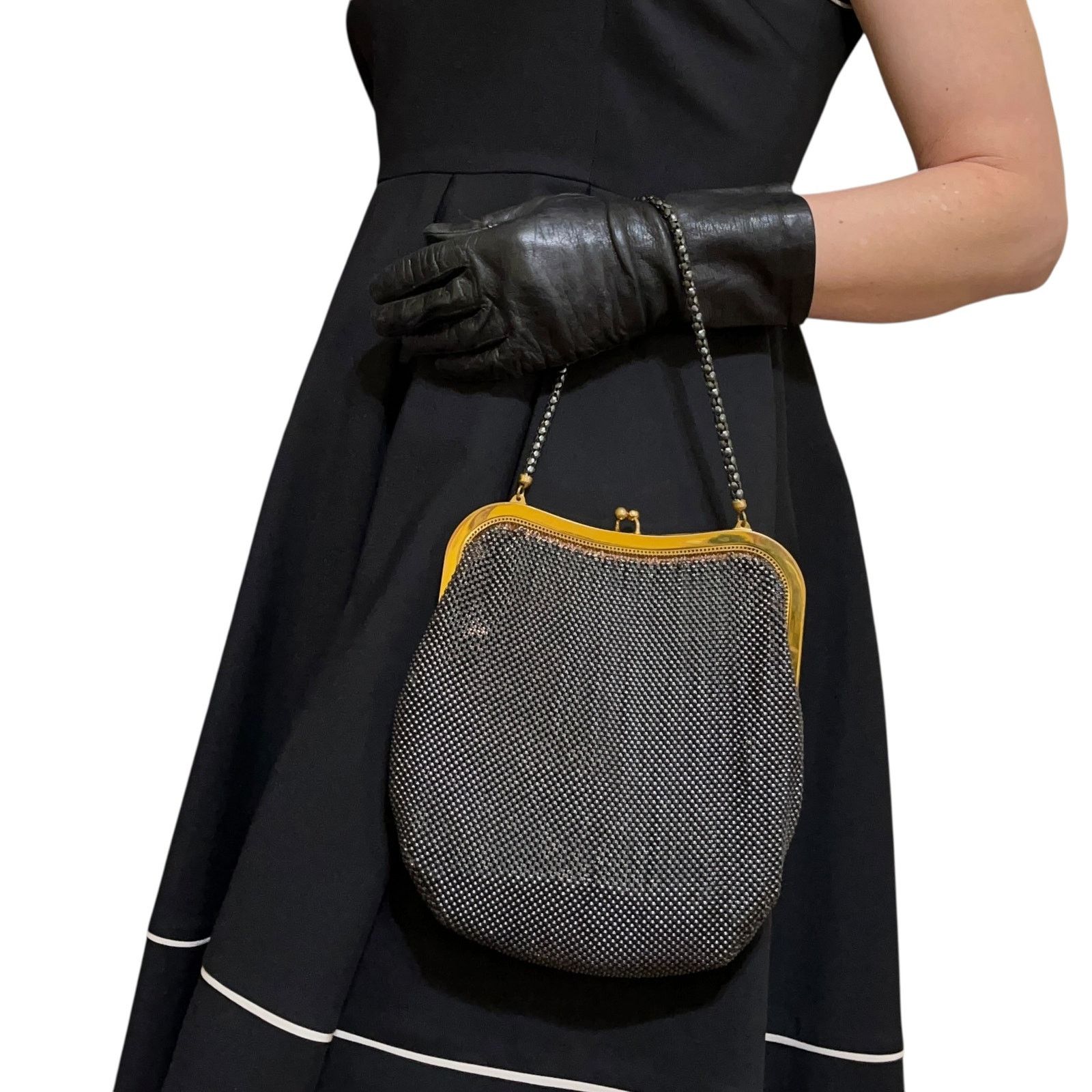 Vintage 1930s Whiting & Davis Vintage Metal Mesh Evening Bag Size ONE SIZE - 2 Thumbnail