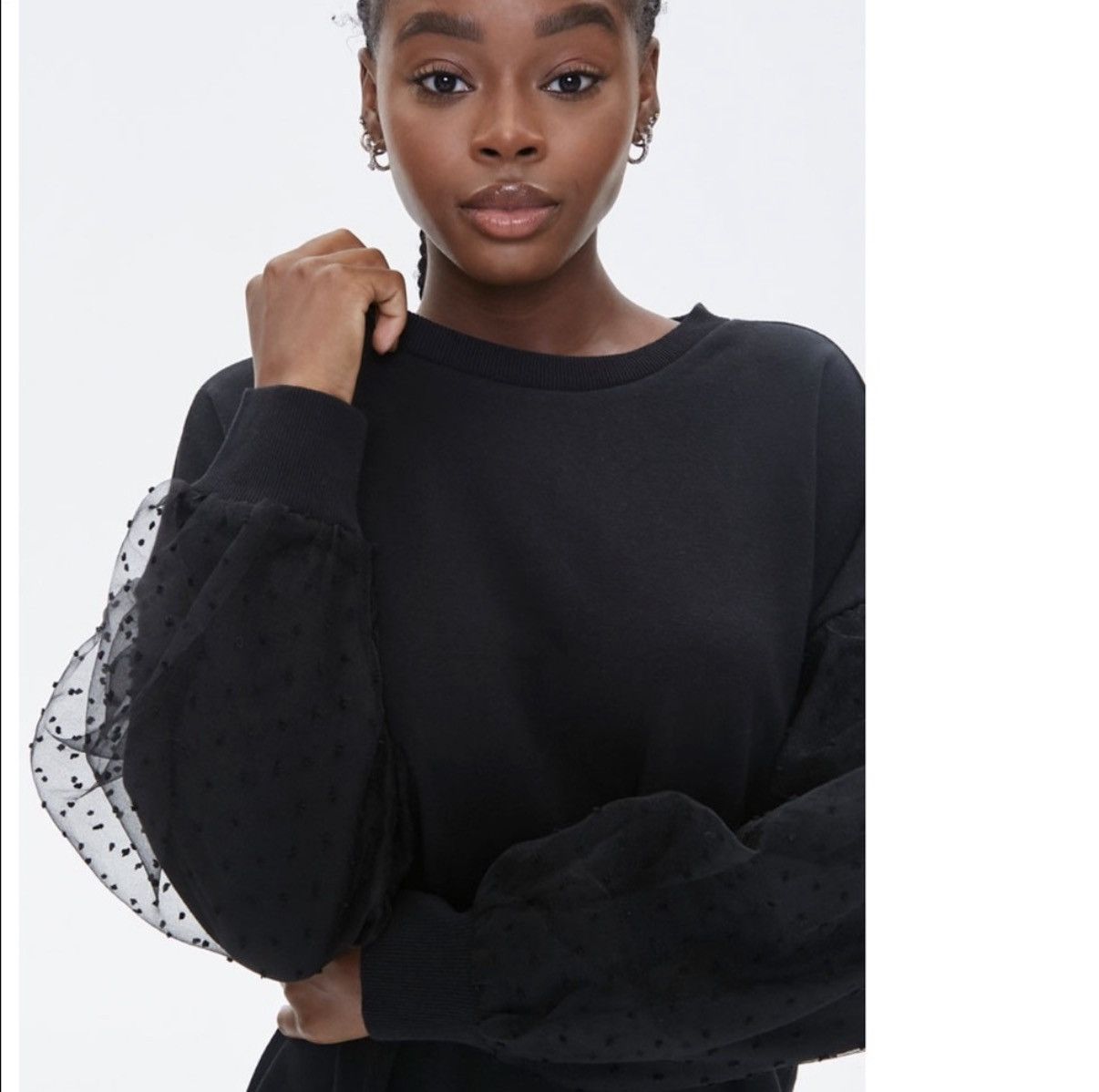Forever 21 Forever 21 Black Sweatshirt Dress with Details Size S MWT Size S / US 4 / IT 40 - 2 Thumbnail