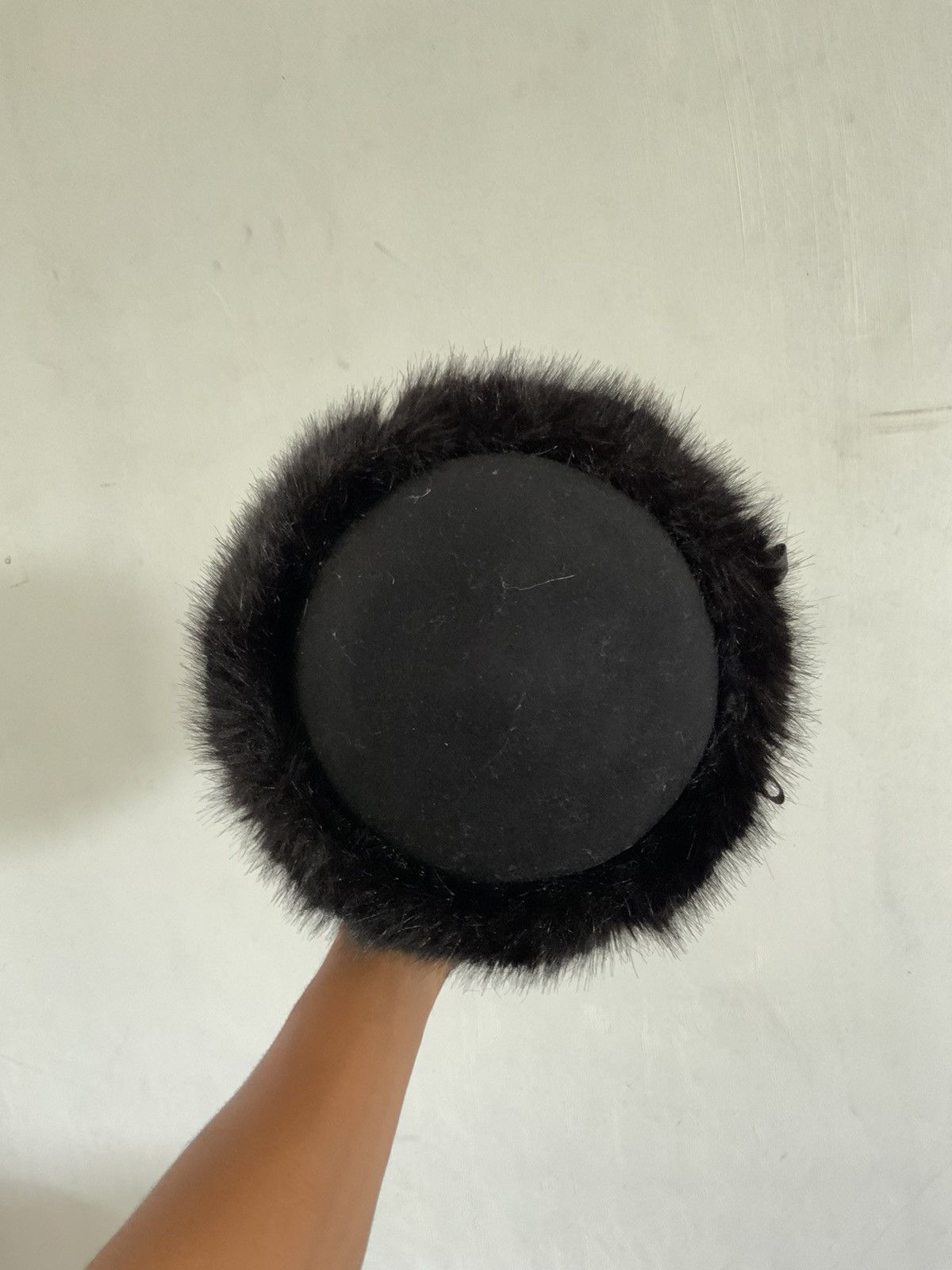 If Six Was Nine Mohair Faux Fur Wool Black Hat Size ONE SIZE - 6 Thumbnail