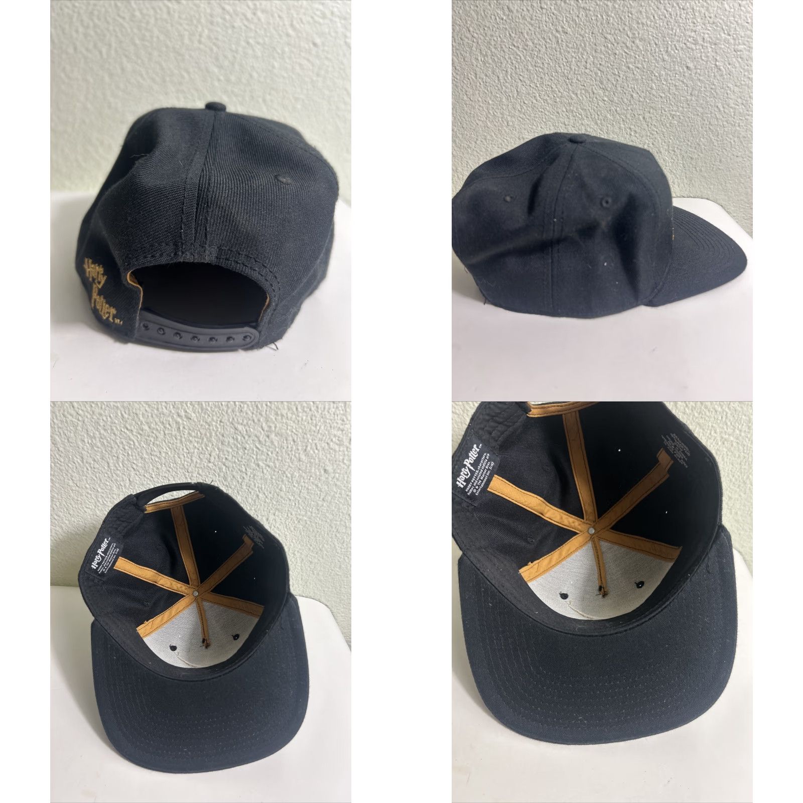 Vintage Bioworld Harry Potter Lightning Bolt Snapback Baseball Cap Black Hat Adjustable Size ONE SIZE - 8 Thumbnail