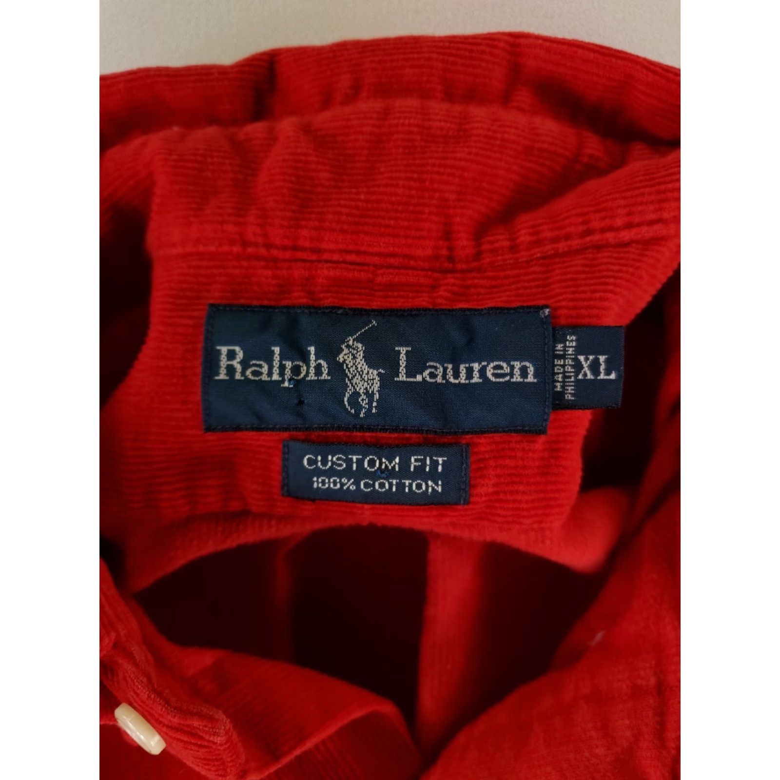 Ralph Lauren Ralph Lauren Shirt Corduroy Button Down Custom Fit Red Long Sleeve Mens XL Size US XL / EU 56 / 4 - 3 Thumbnail