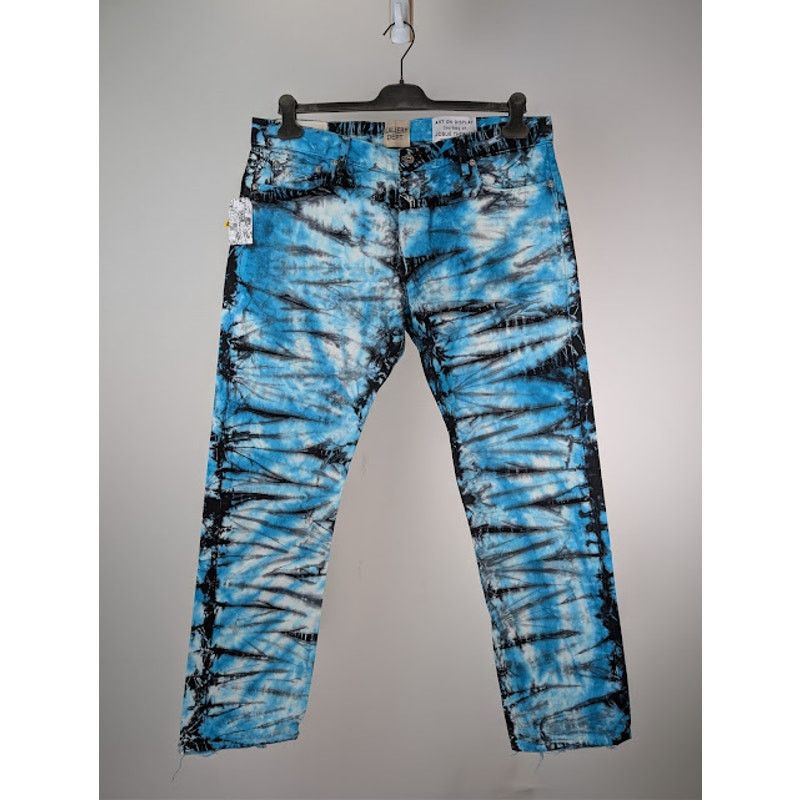 Gallery Dept. o1rshd1 Marley Tie Dye Denim Jeans in Blue / Black / White Size US 36 / EU 52 - 1 Thumbnail