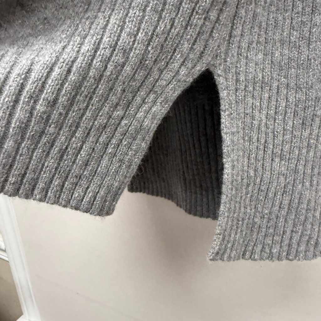 Women's Karen Millen Grey Cowl Neck Tunic Sweater Size S
