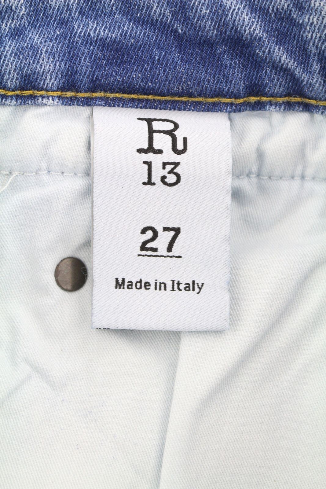 R13 BOY SKINNY 27 Jasper Stretch Cropped Ankle Zip Fly 87168 Size 27" / US 4 / IT 40 - 7 Thumbnail
