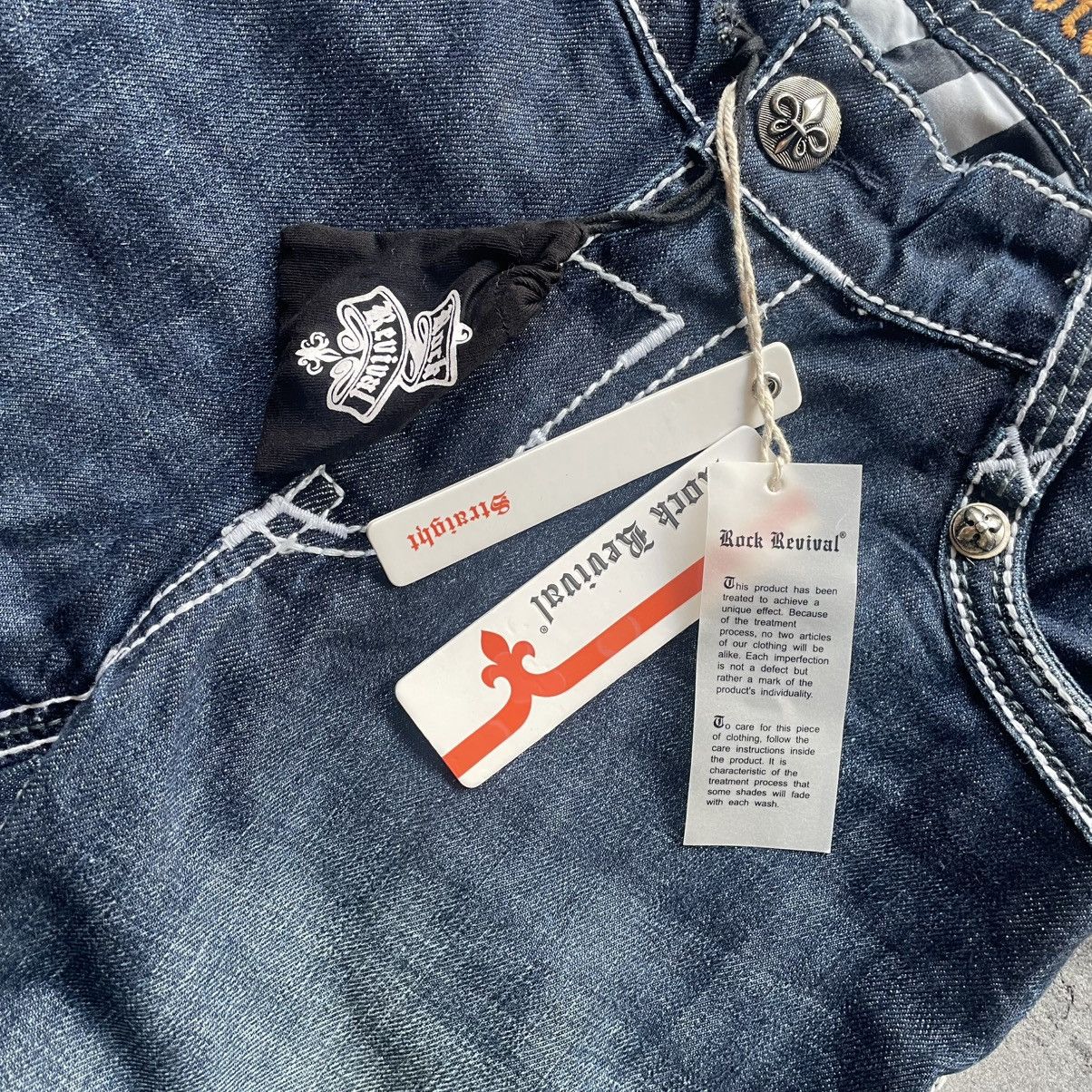 Rock Revival NWT Rock Revival Dano Straight Fit Pocket Logo Pants Size US 30 / EU 46 - 8 Thumbnail