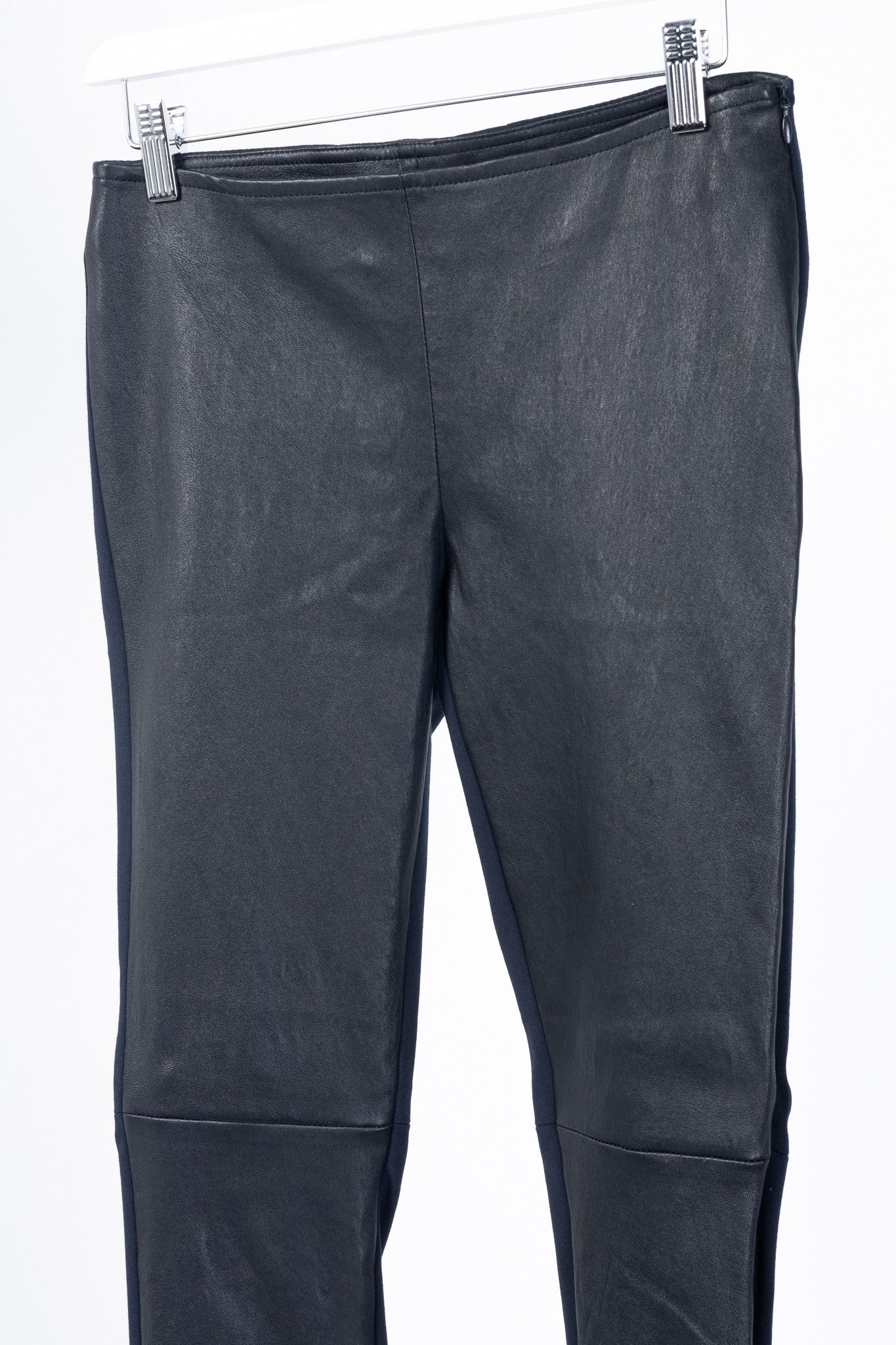 Akris Akris Punto Navy Leather & Ponte Combo Leggings Size 27" / US 4 / IT 40 - 3 Thumbnail