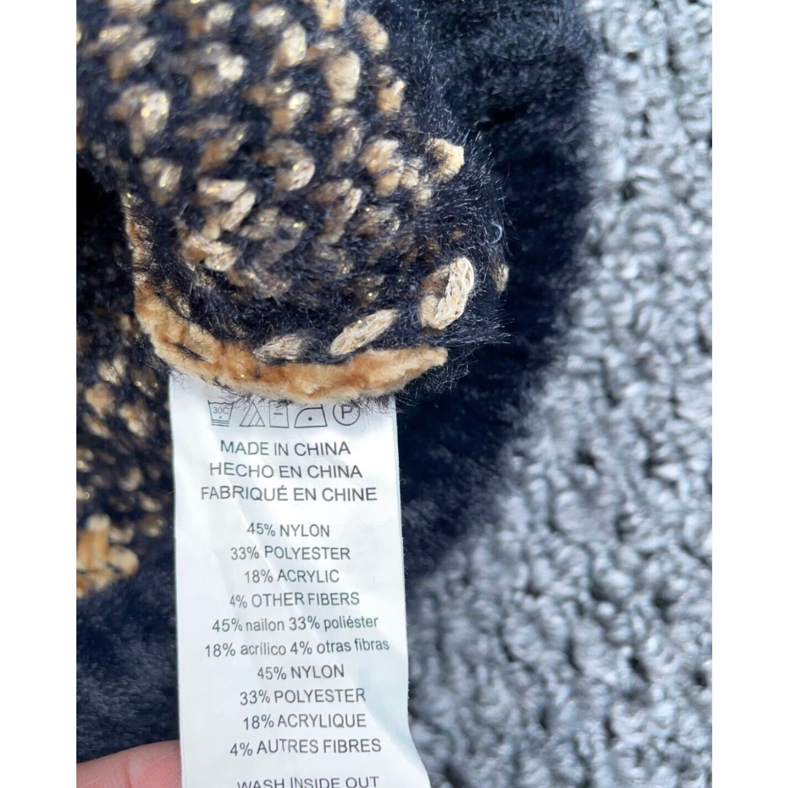 Michael Kors Michael Kors Plush Animal Pattern Sweater Women's Medium Black Jacquard Knit Size M / US 6-8 / IT 42-44 - 4 Thumbnail