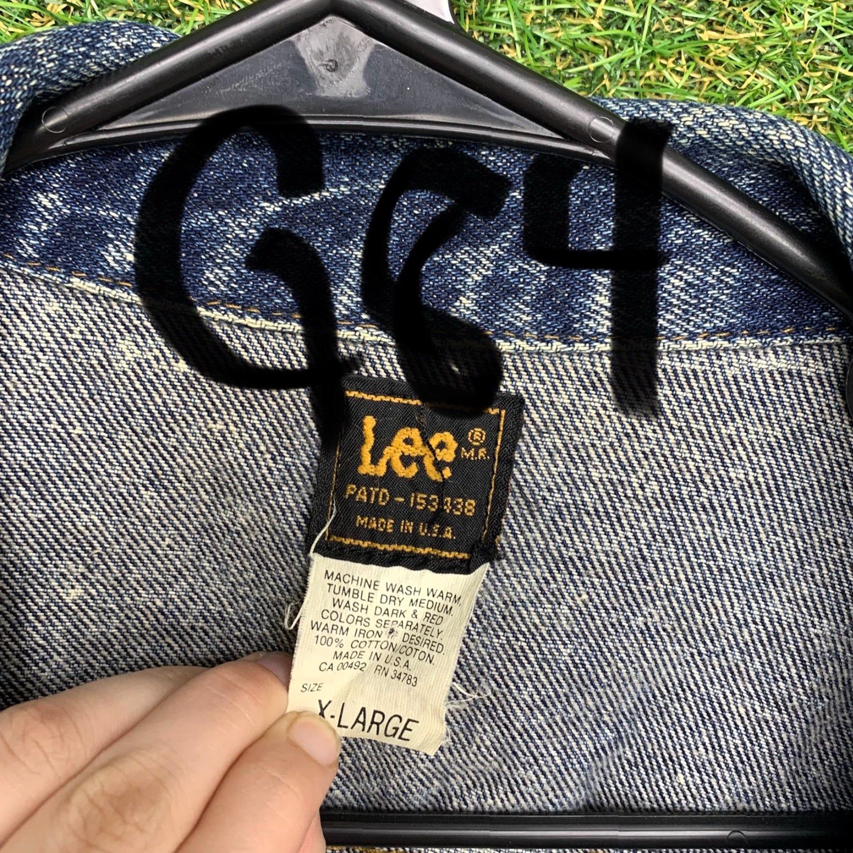 Lee VINTAGE Lee Union Made Denim Trucker Jacket Mens XL USA Made 90s Blue Jean Jacket Workwear Lee PATD-153438 Size US 36 / EU 52 - 4 Thumbnail