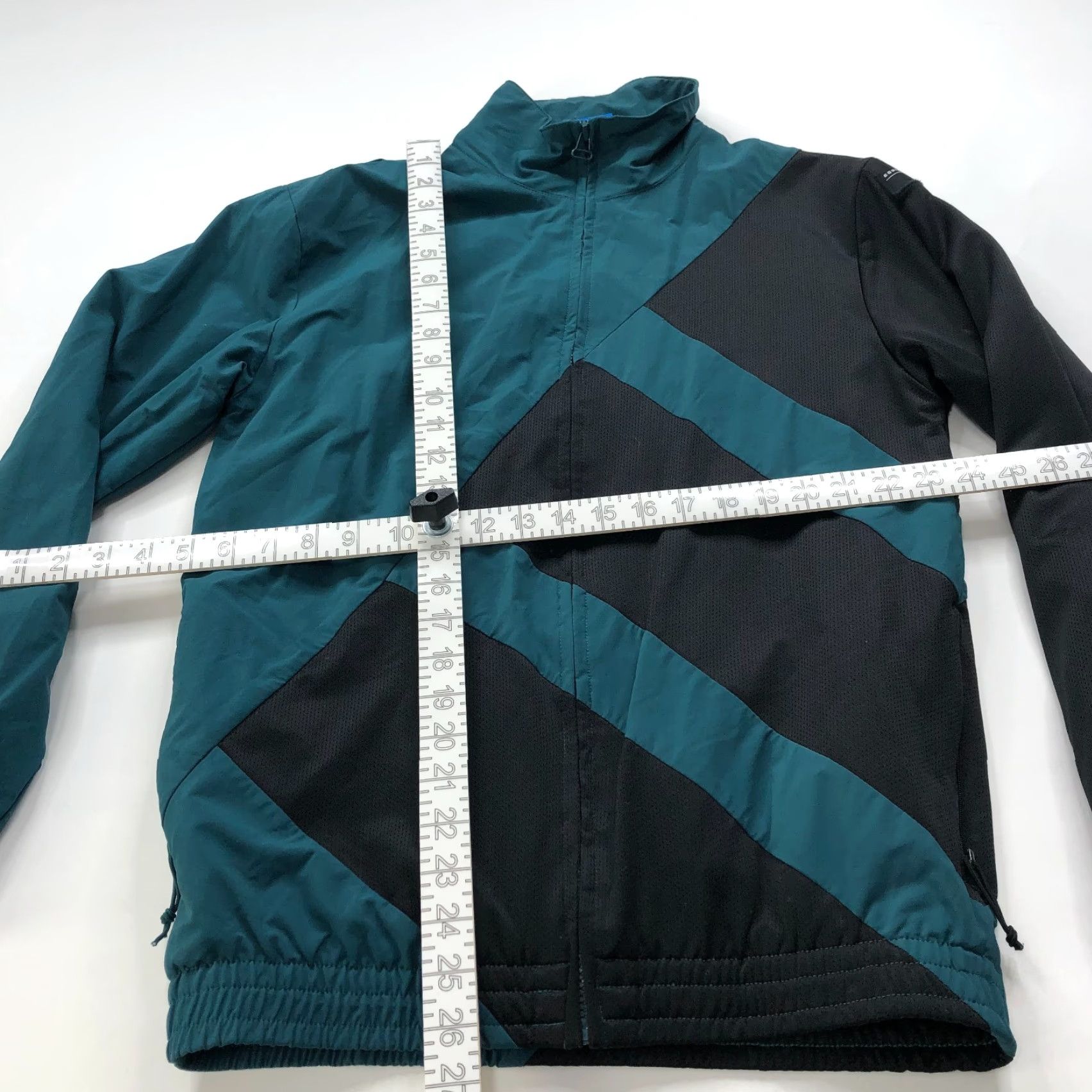 Adidas Adidas Small Retro Style Mens Full Zip Windbreaker Lined Jacket Green Black Size US S / EU 44-46 / 1 - 5 Thumbnail
