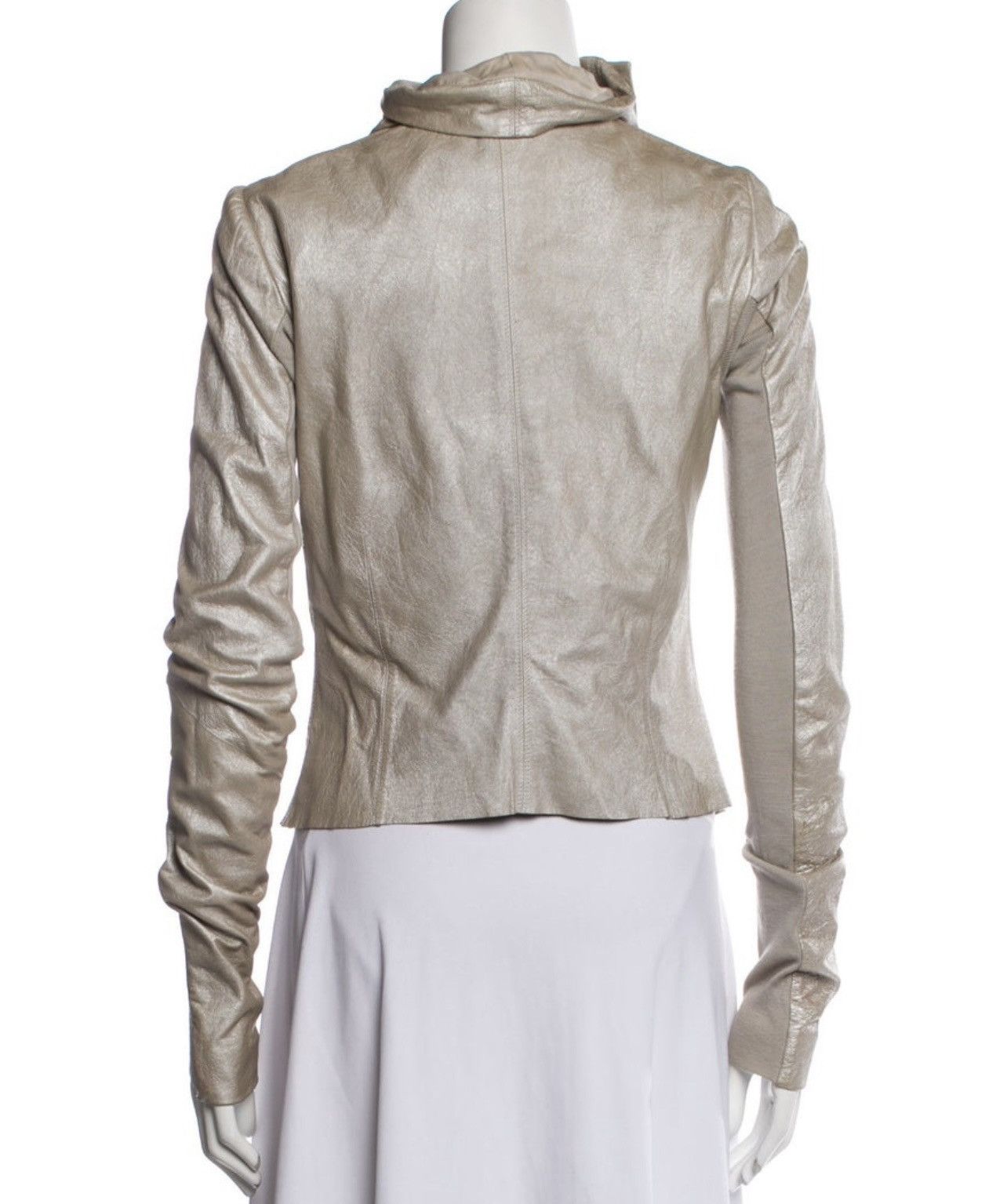 Rick Owens Rick Owens Foil Leather Biker Jacket Size S / US 4 / IT 40 - 2 Thumbnail