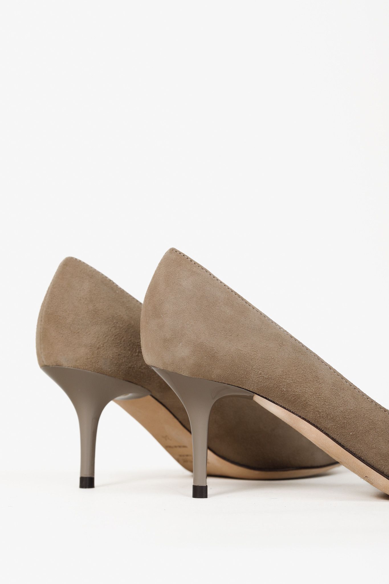 Jimmy Choo Jimmy Choo Aurora 60 Taupe Suede Pointed-Toe Heels Size US 4 / IT 34 - 7 Thumbnail